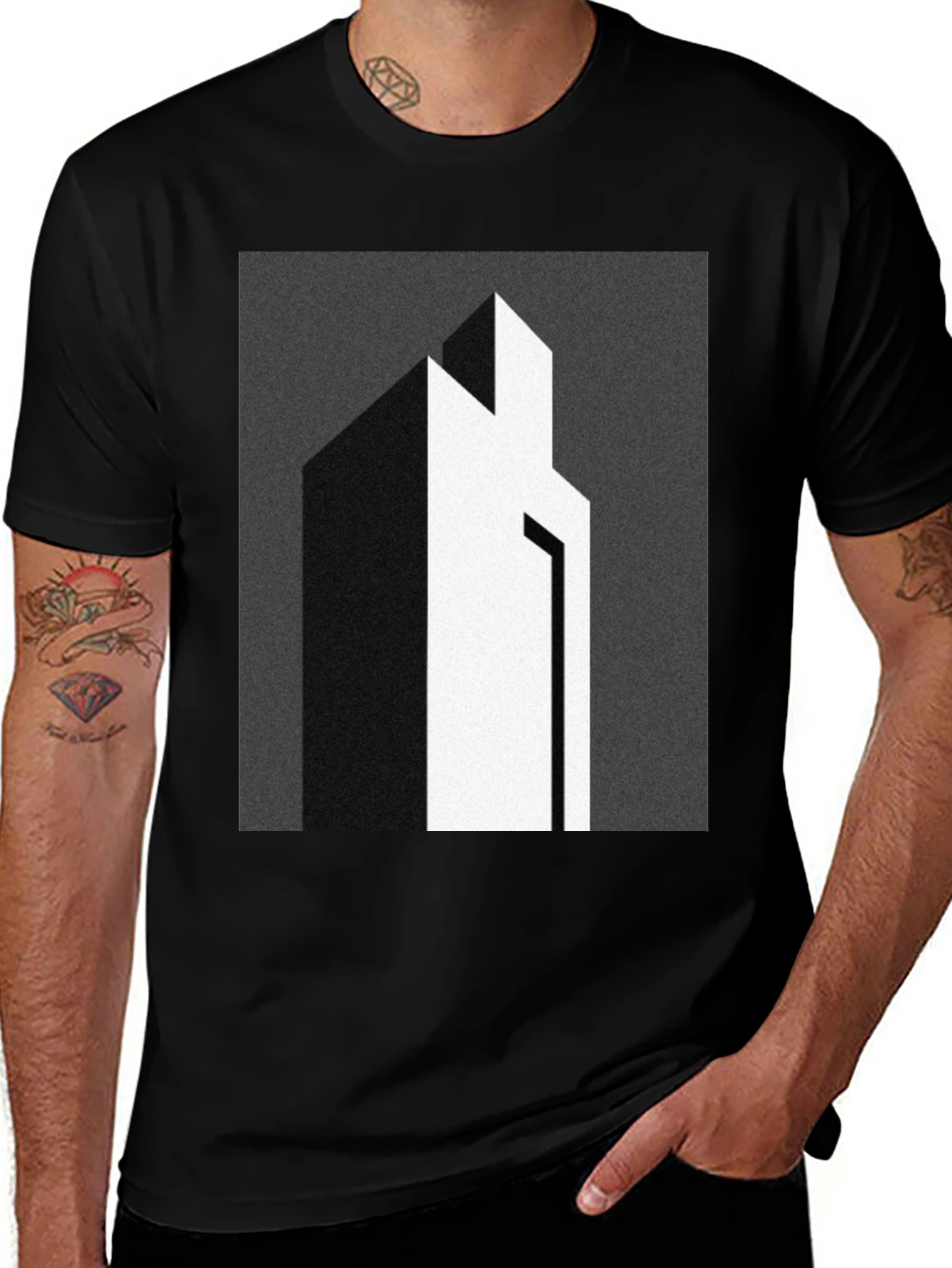 Variant 12 of Modern Abstract Graphic Print Tee