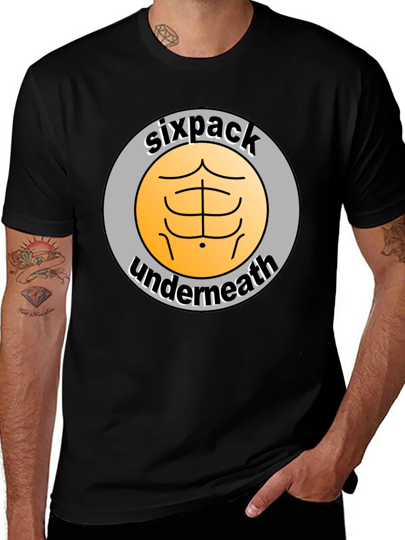 Variant 10 of Sixpack Underneath Funny Graphic T-Shirt
