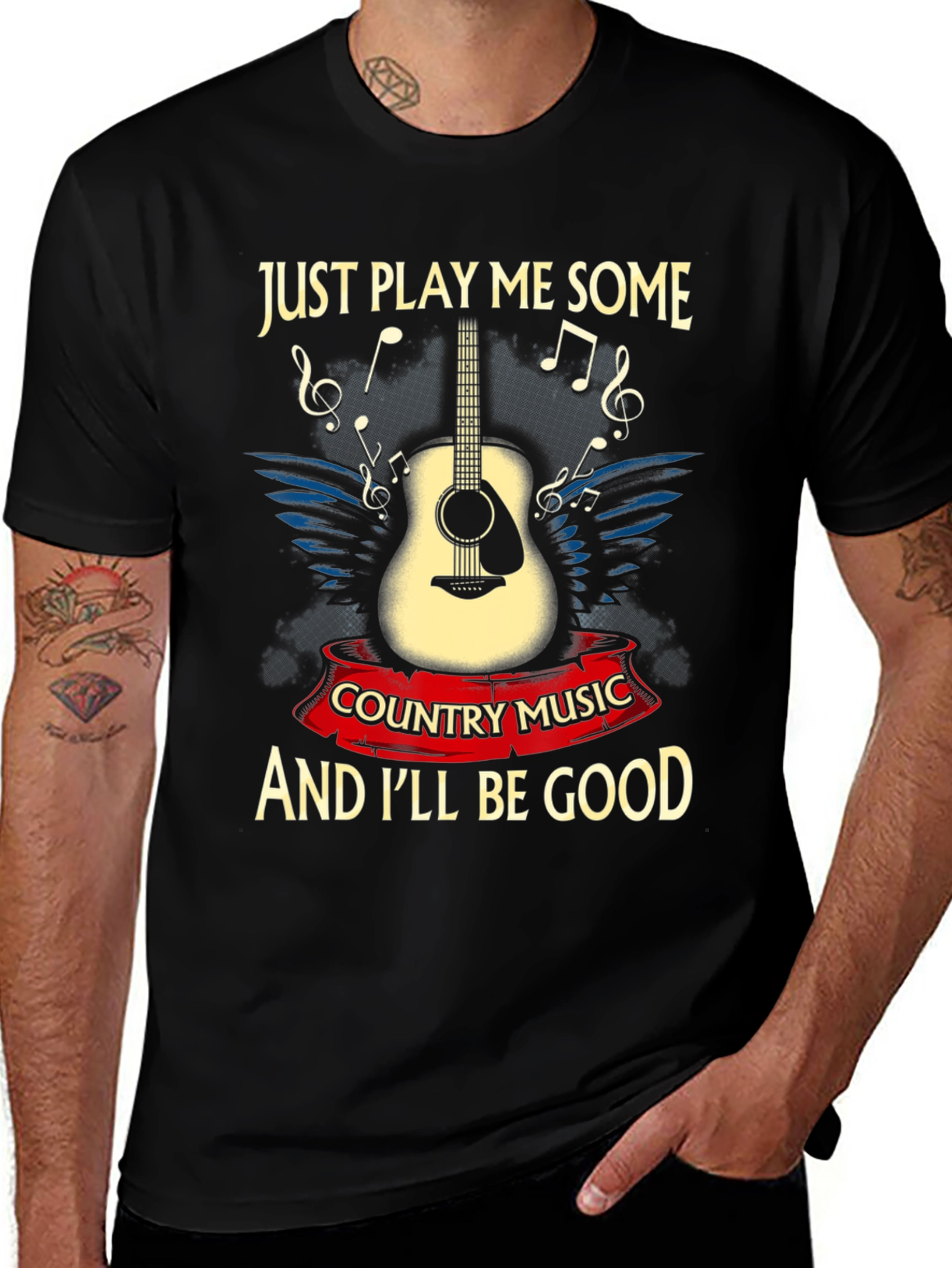 Variant 18 of Country Music Guitar T-Shirt