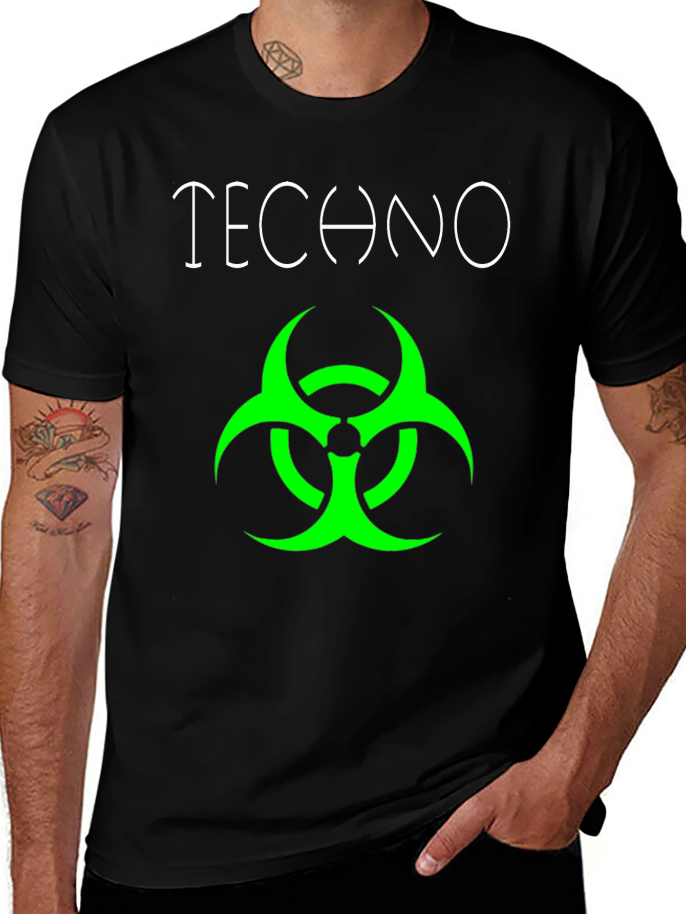Techno Biohazard T-Shirt - Rave Party Tee