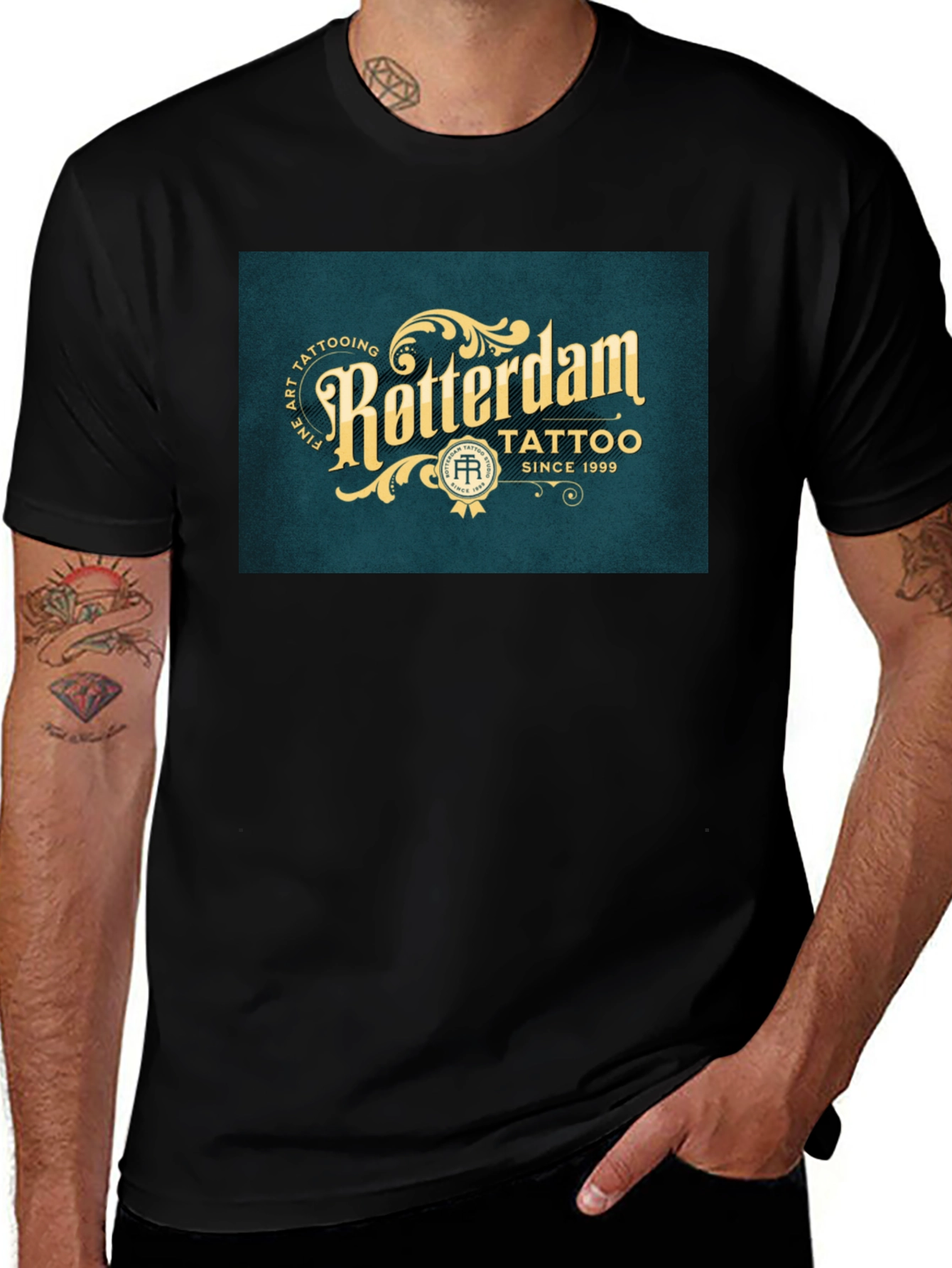 Variant 15 of Rotterdam Tattoo Black Graphic Tee