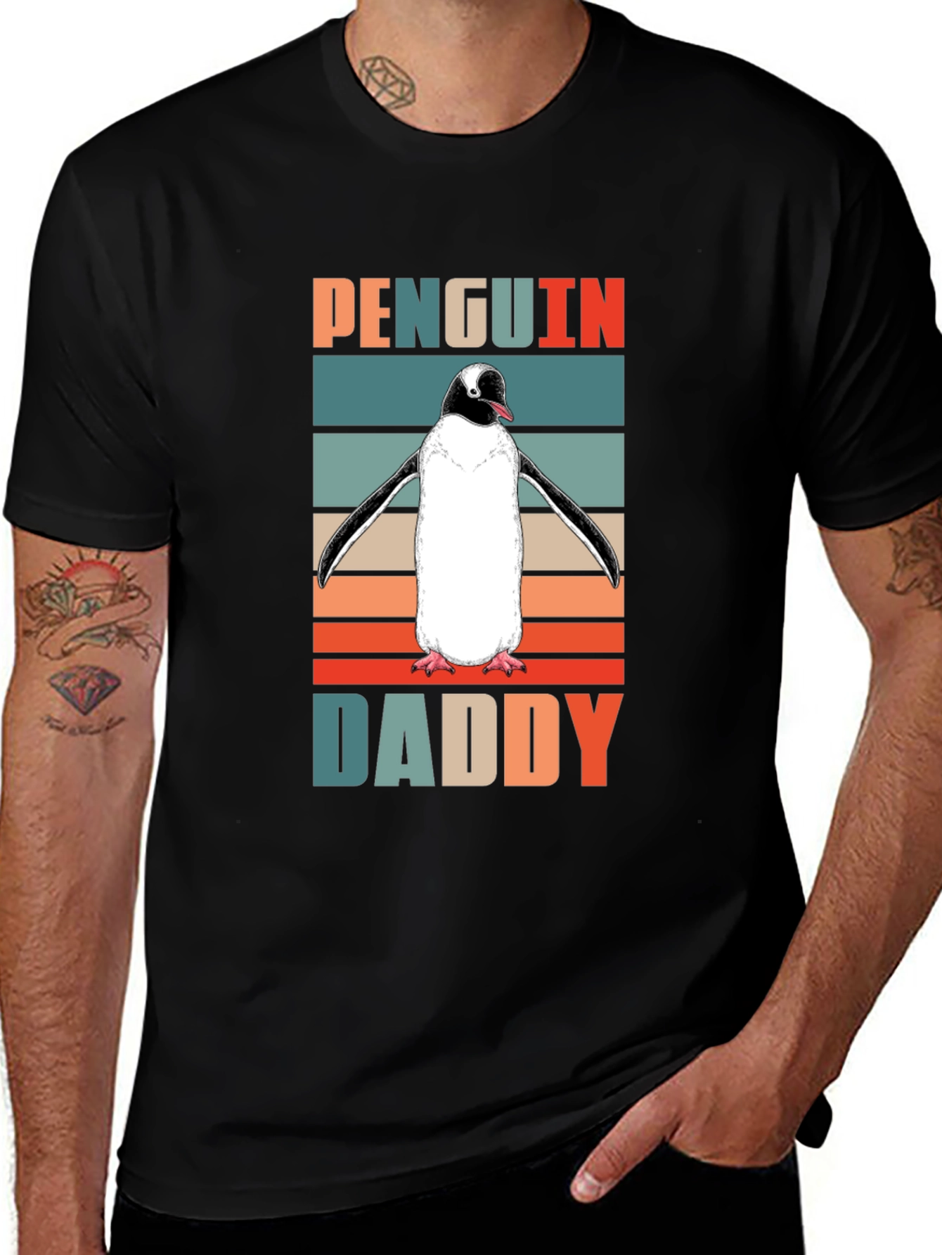 Variant 17 of Penguin Daddy Retro T-Shirt