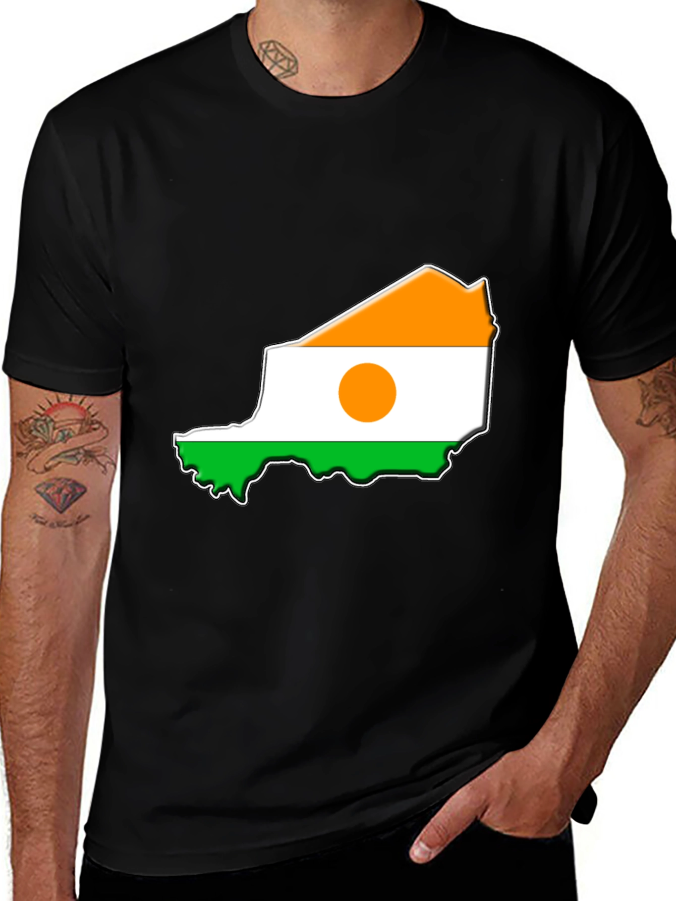 Niger Flag Map T-Shirt - Country Pride Tee