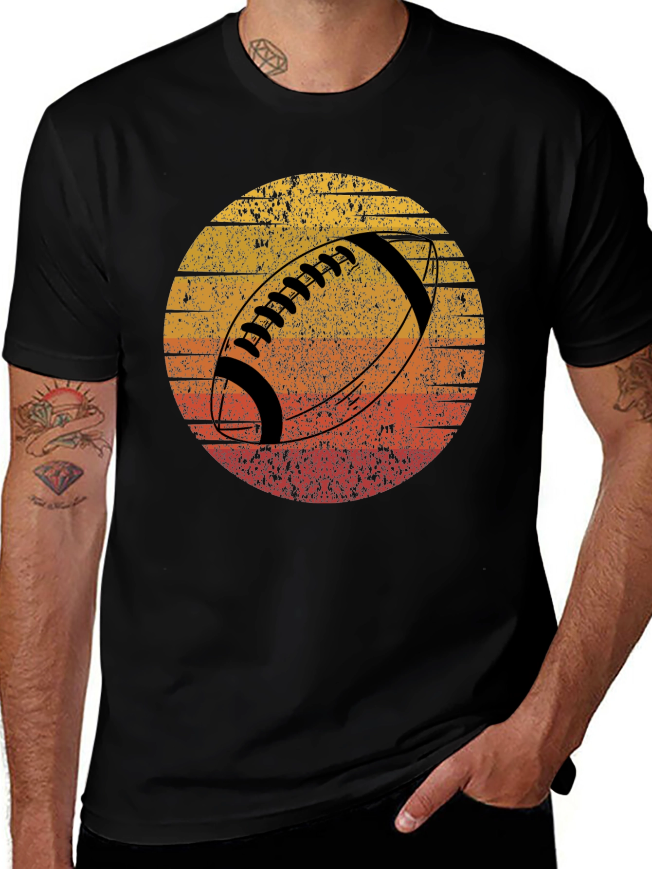 Variant 5 of Retro Football Graphic T-Shirt