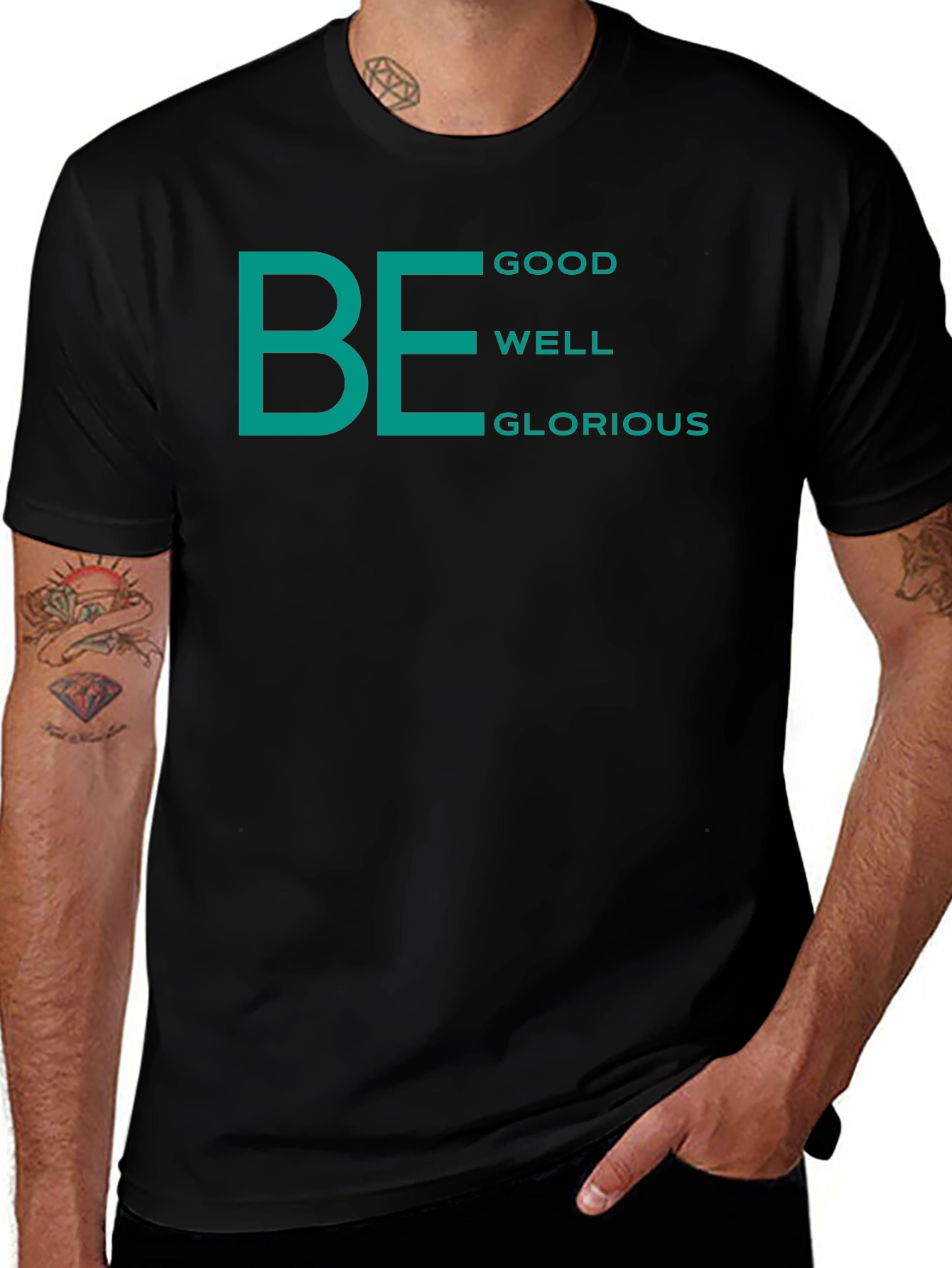 Variant 14 of Be Good Well Glorious Black Graphic Tee