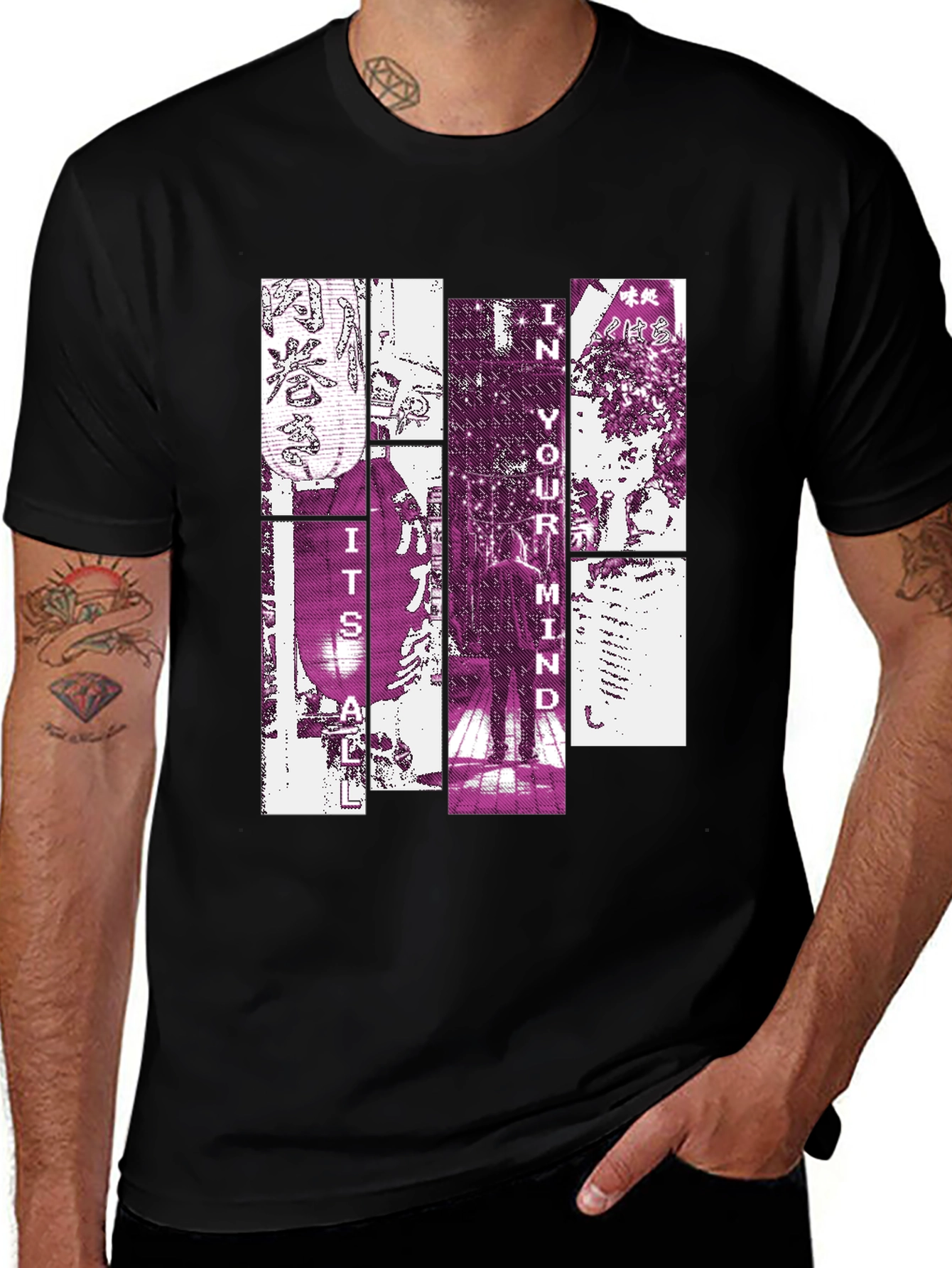 Variant 24 of Urban Mind T-Shirt - Black Streetwear Tee