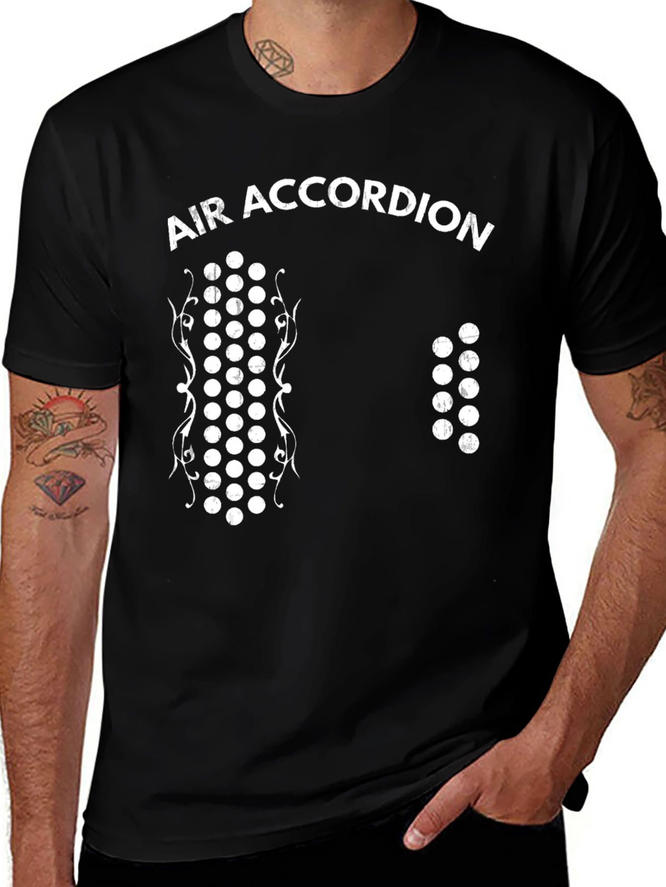 Variant 16 of Air Accordion Black Graphic T-Shirt