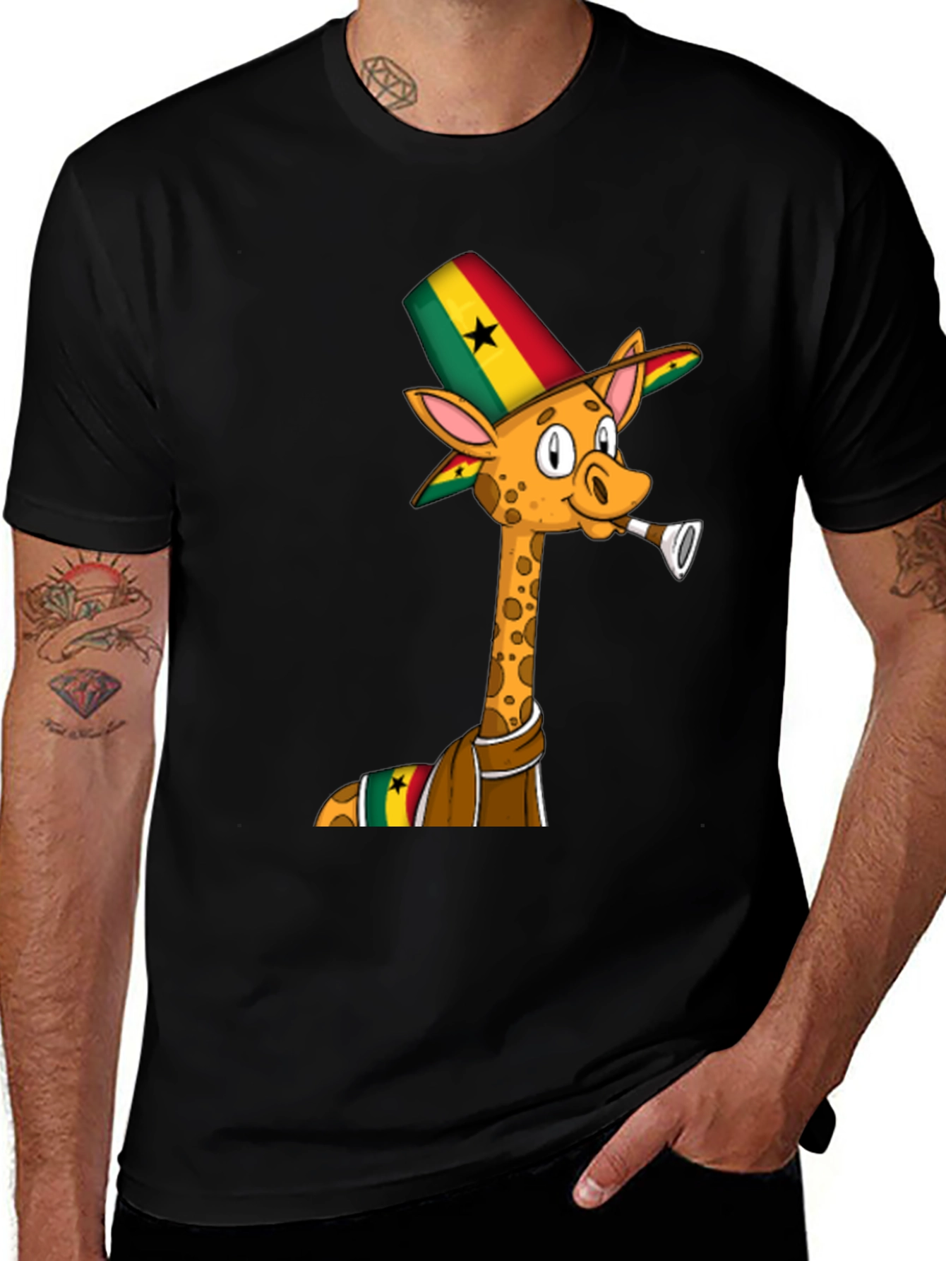 Variant 10 of Ghana Giraffe T-Shirt - Novelty Graphic Tee