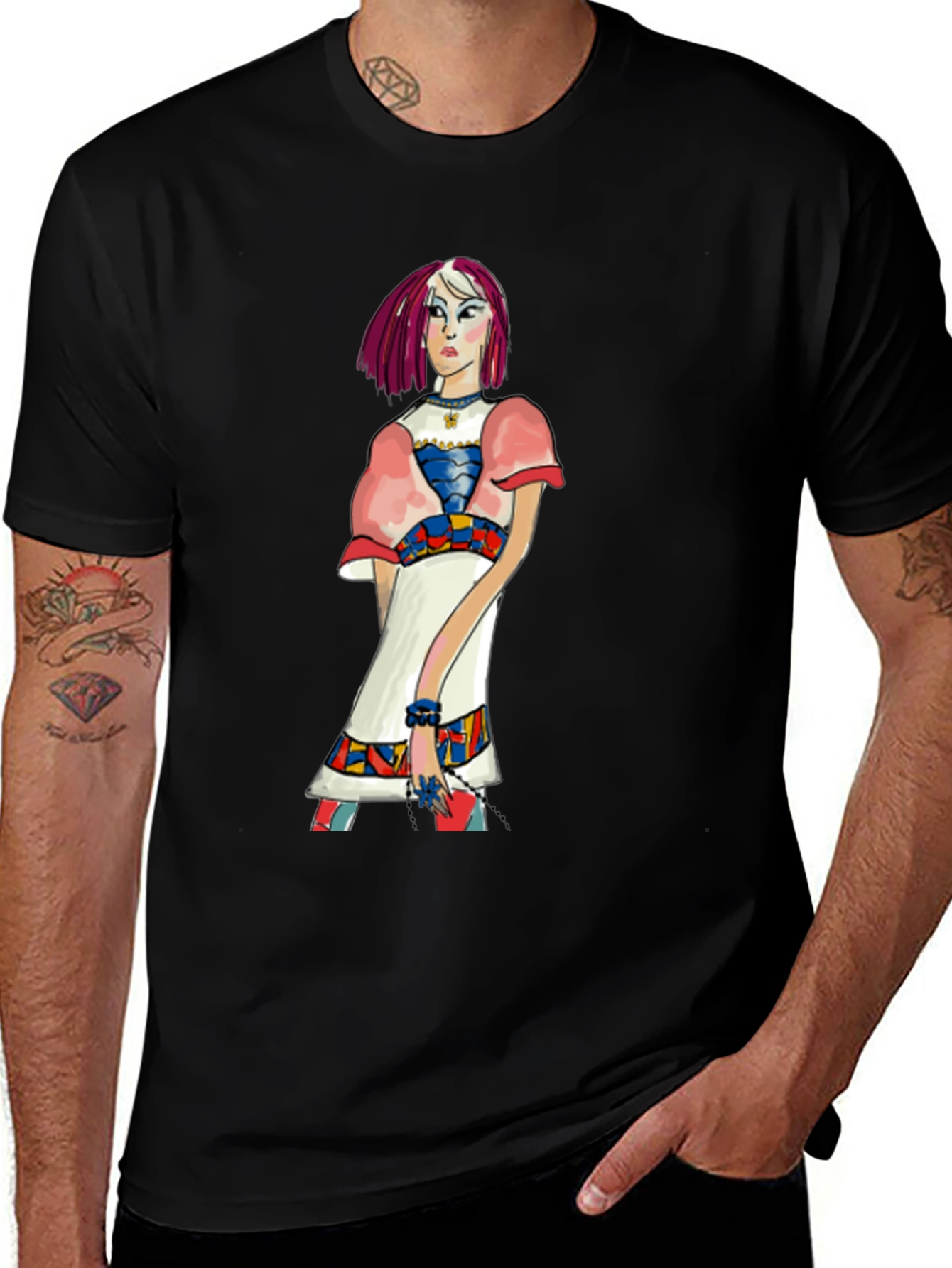 Variant 24 of Unique Graphic T-Shirt - Fashion Illustration Tee