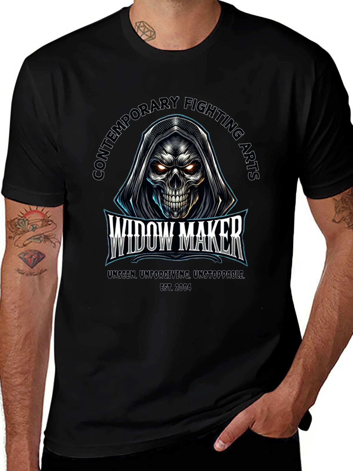 Variant 11 of Widow Maker Fighting Arts Black Graphic Tee