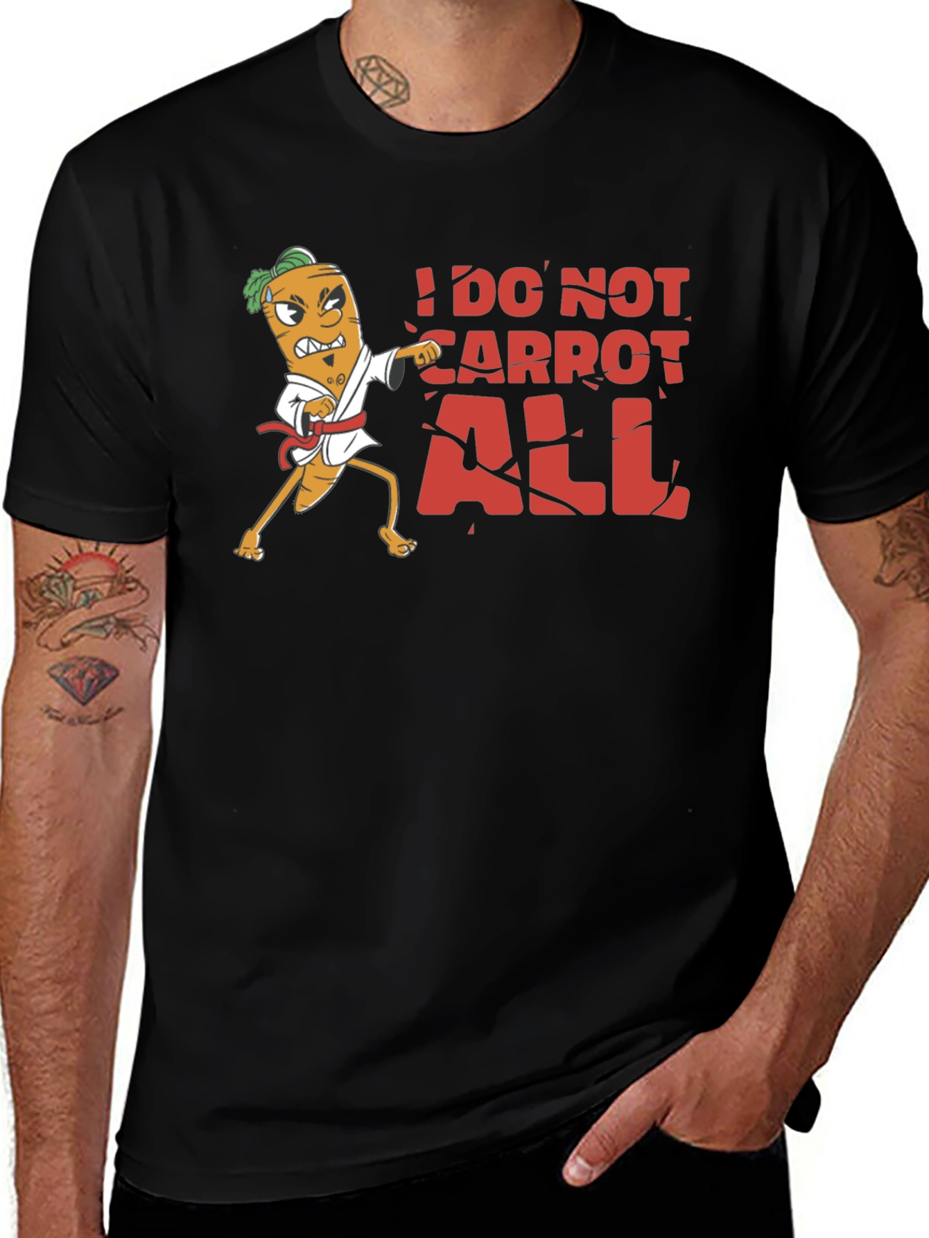 Black I Do Not Carrot All T-Shirt main image