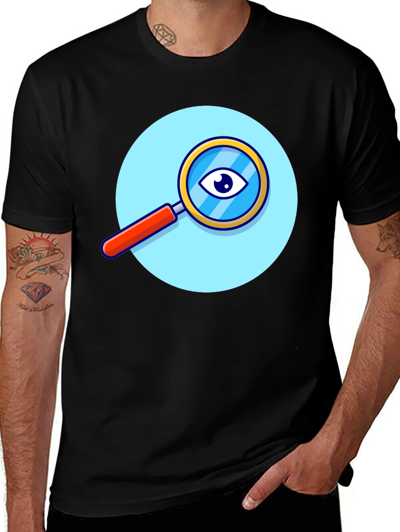 Black Eye See You Graphic Tee - Black Cotton Comfort main image