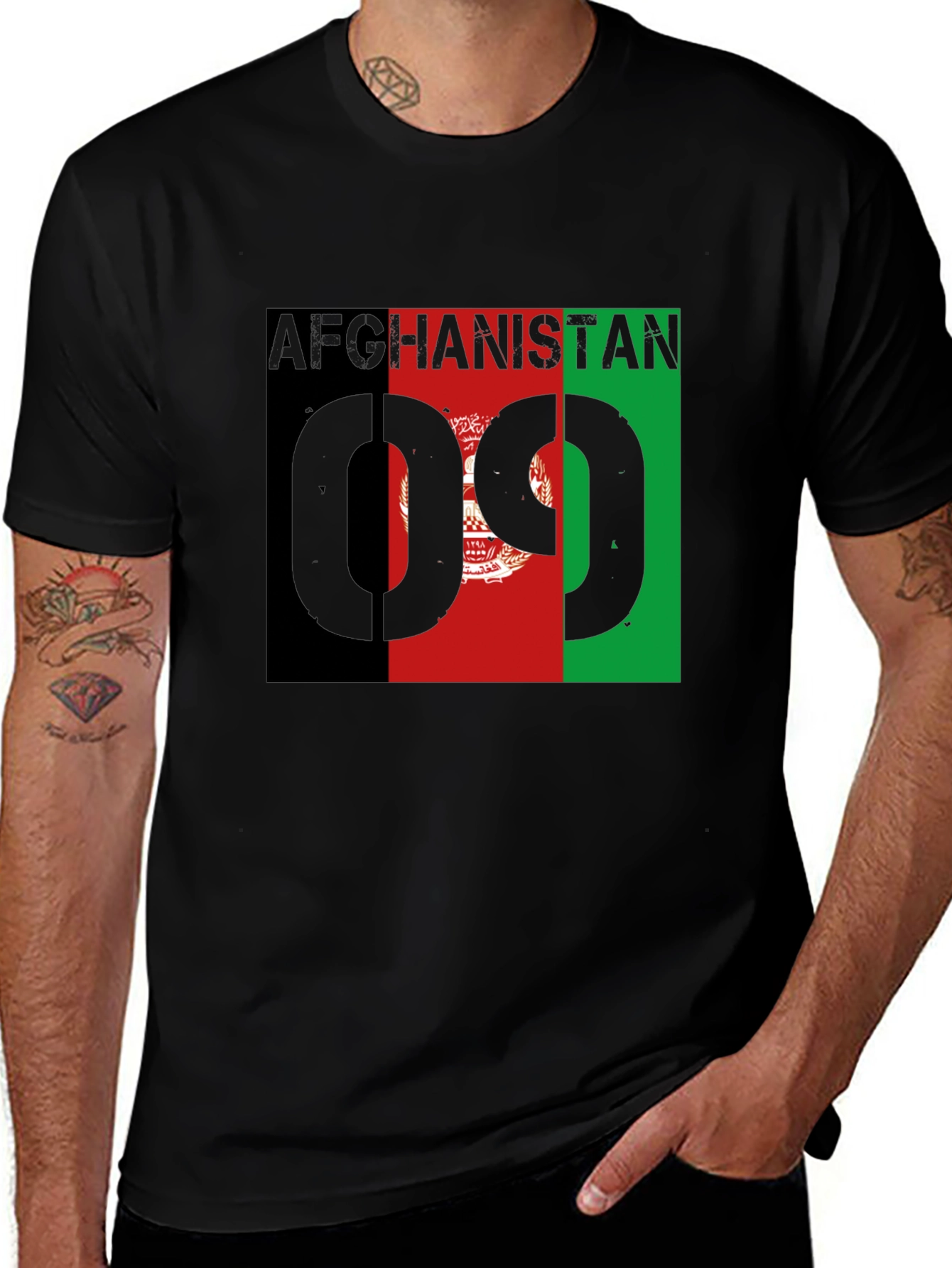 Variant 25 of Afghanistan Flag T-Shirt