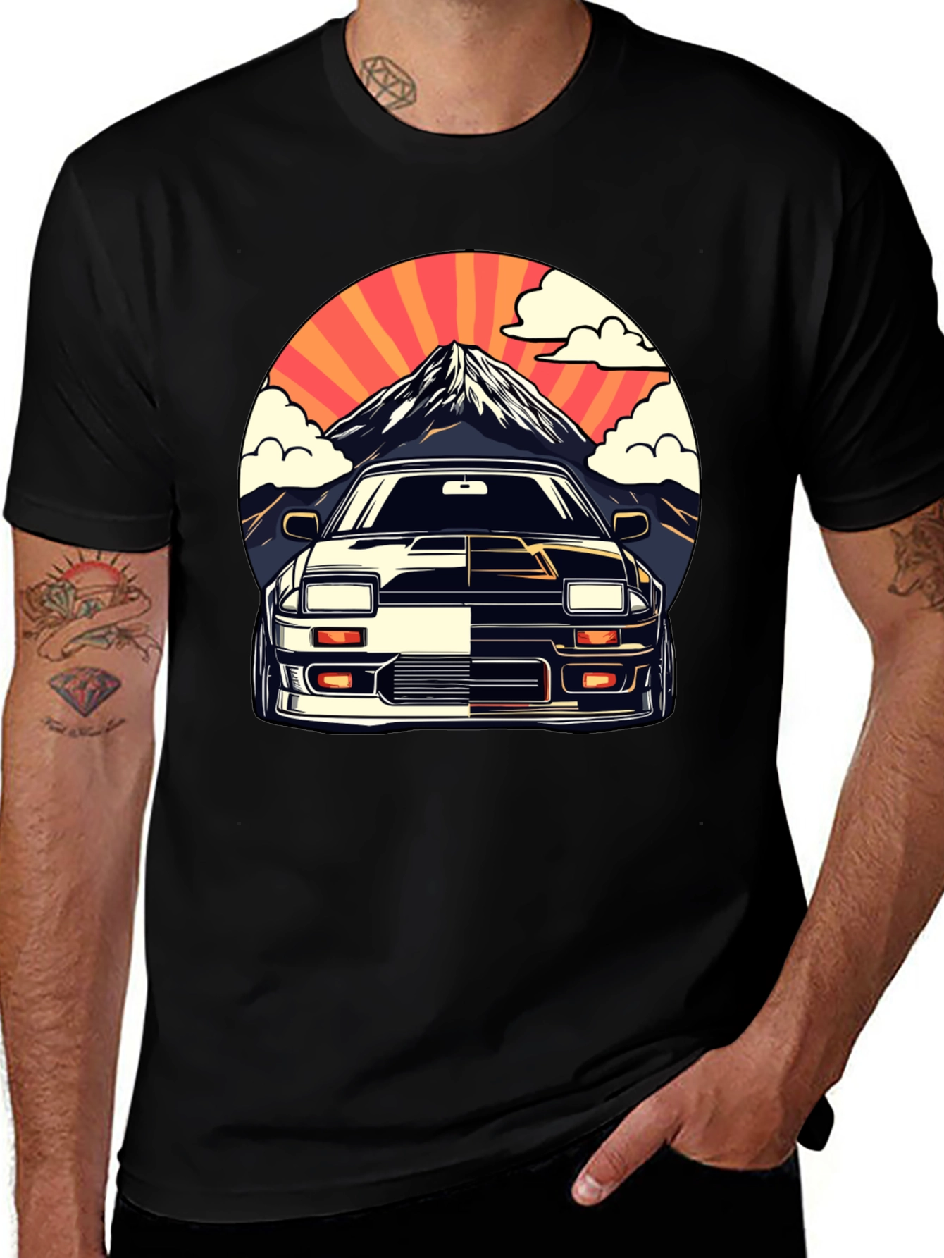 Variant 6 of Retro Car Graphic Tee - Mountain View