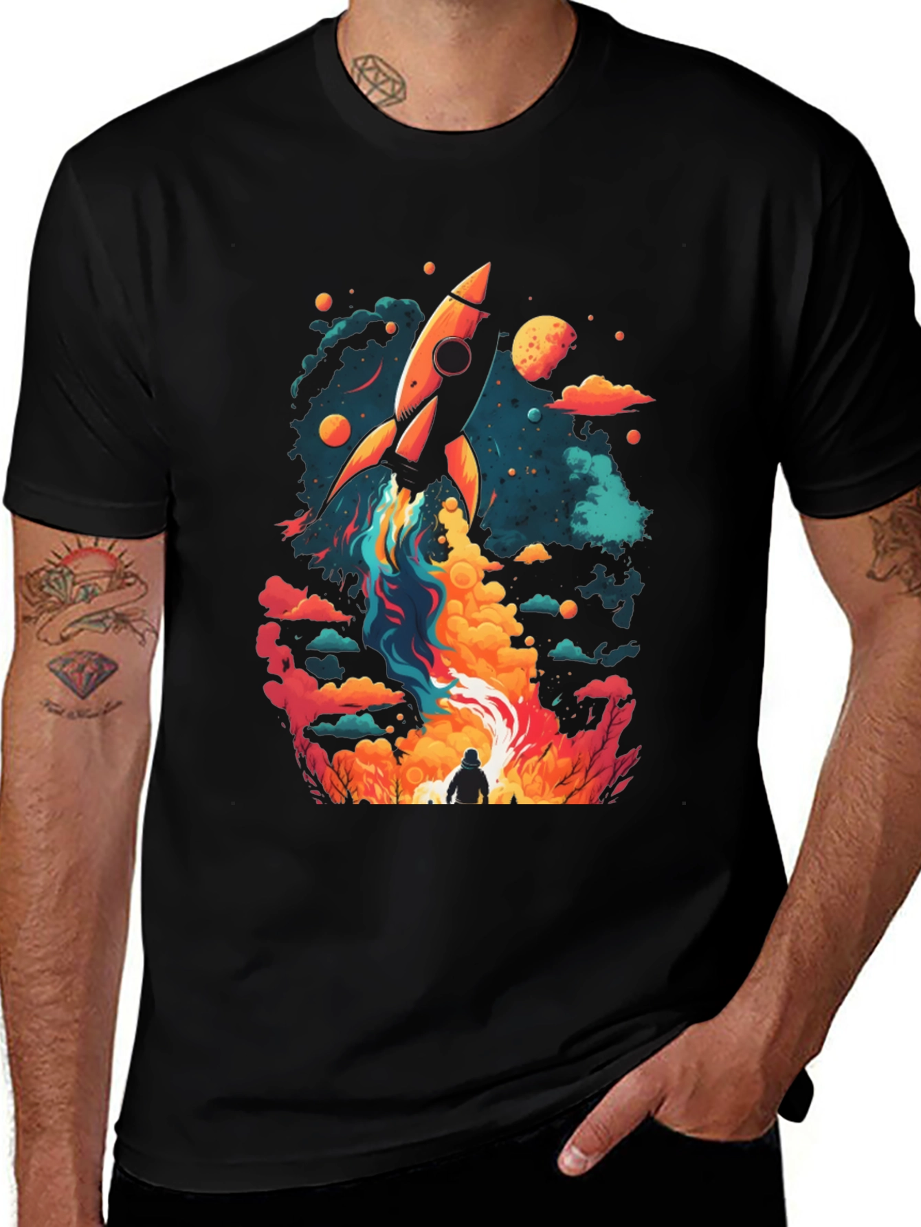 Variant 25 of Rocket Launch Graphic Tee - Space Adventure Shirt