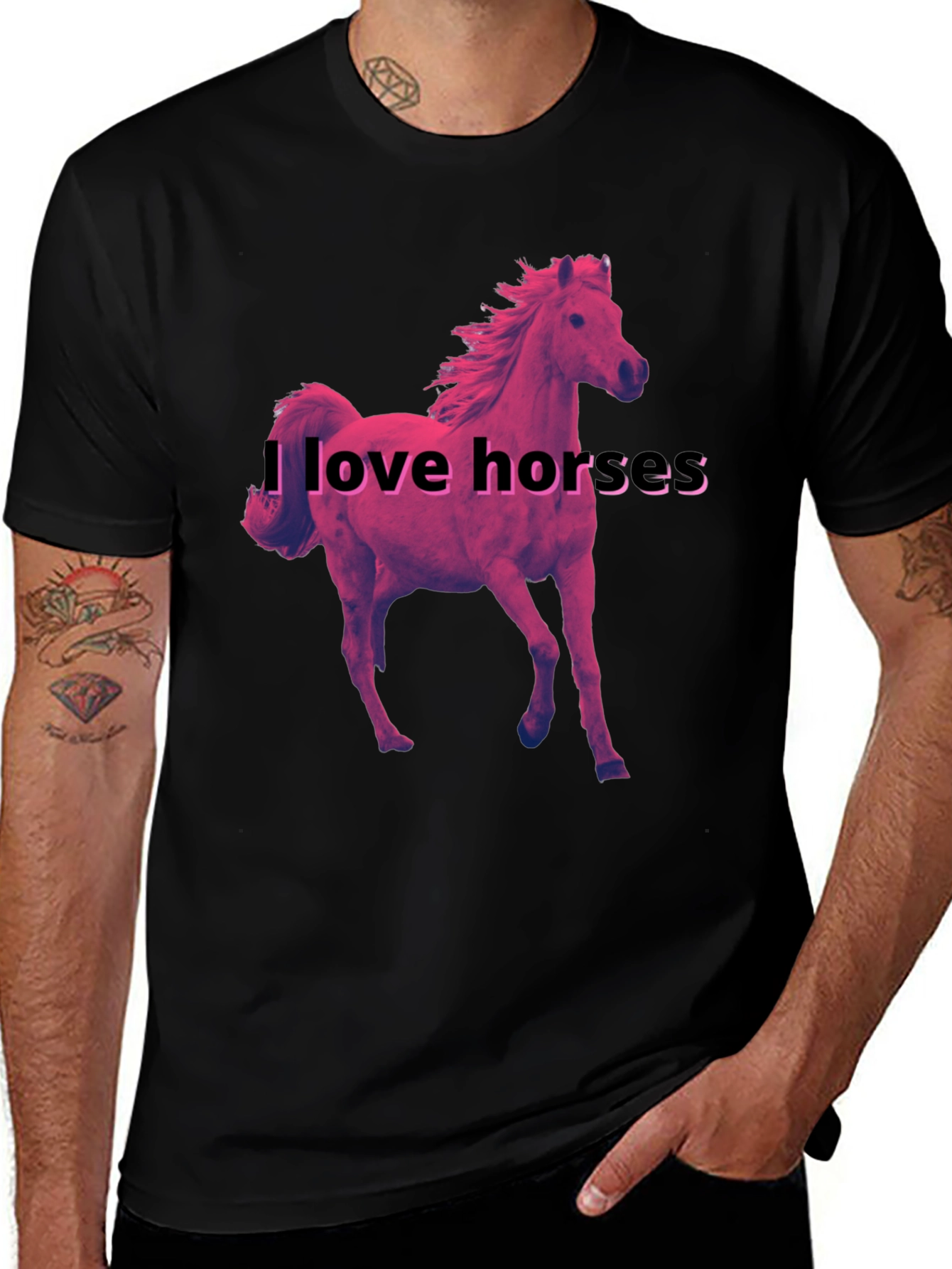 Variant 15 of I Love Horses Graphic T-Shirt