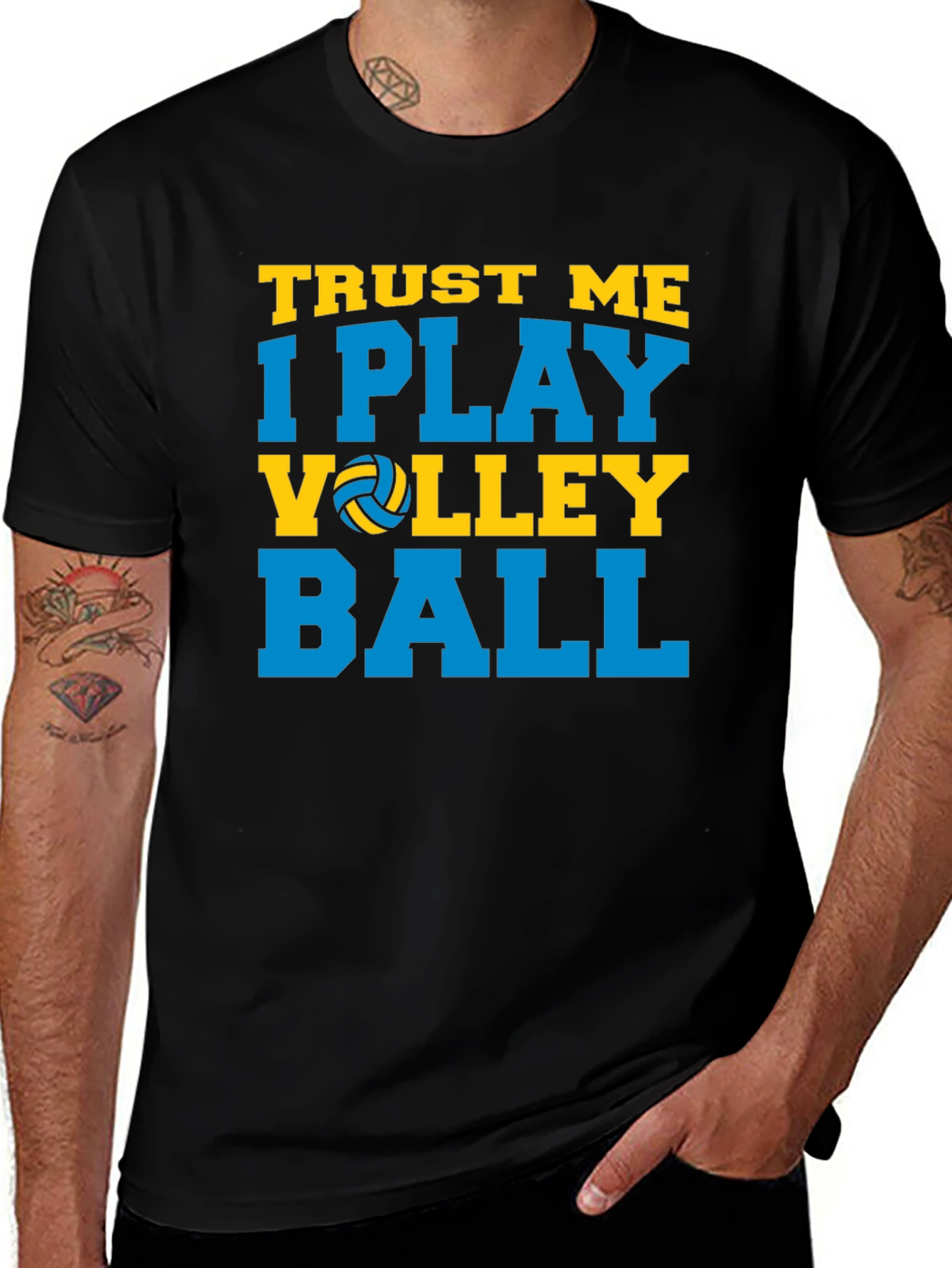 Variant 15 of Trust Me I Play Volleyball Graphic T-Shirt