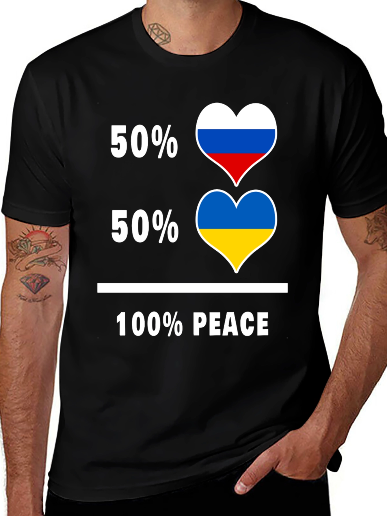Variant 10 of Peace T-Shirt - Russia & Ukraine United