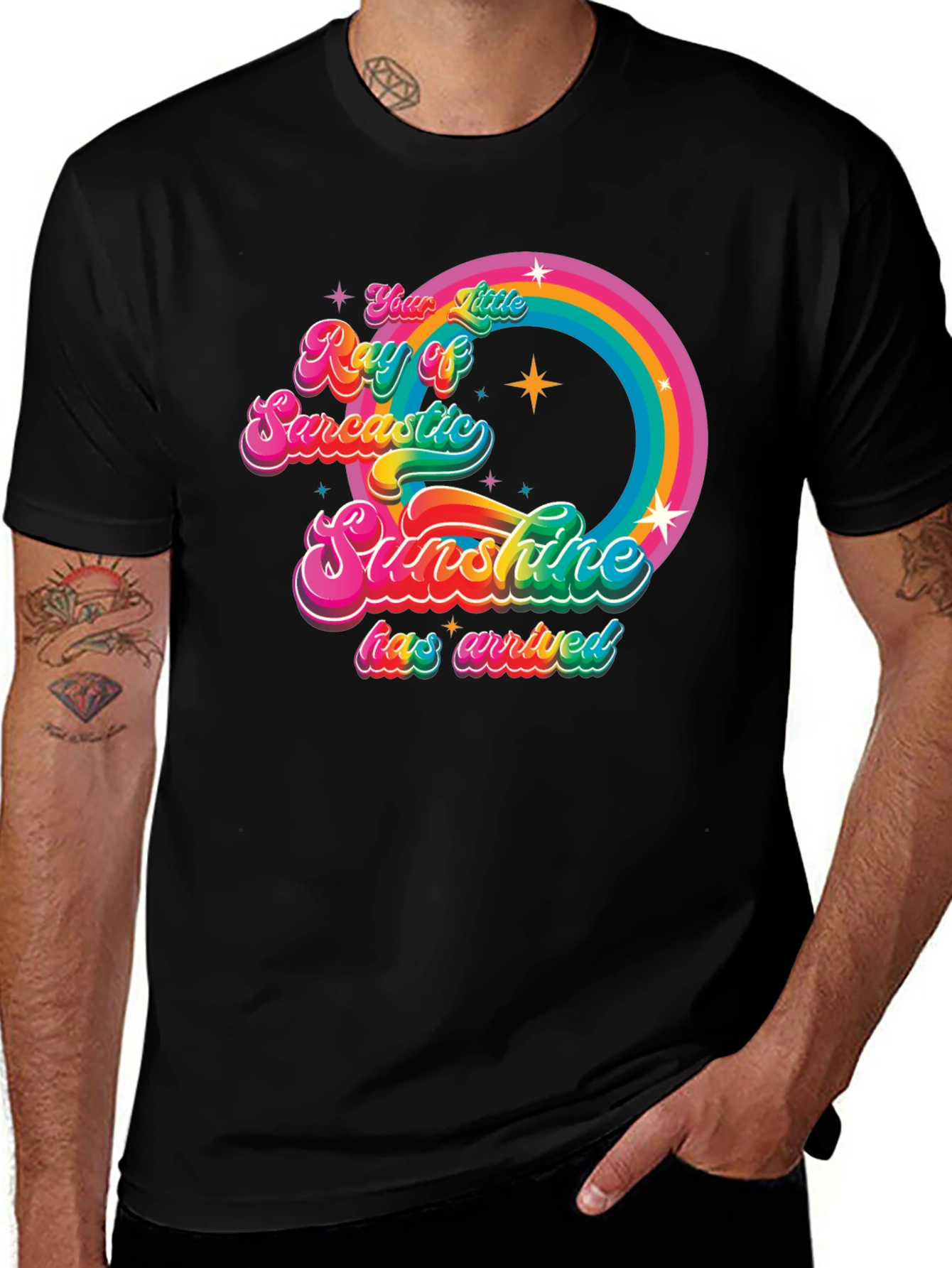 Variant 18 of Sarcastic Sunshine Rainbow Graphic Tee