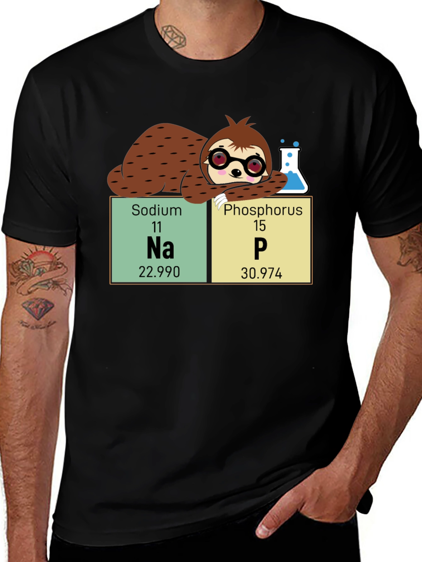 Variant 24 of Sloth Chemist T-Shirt - Funny Science Tee