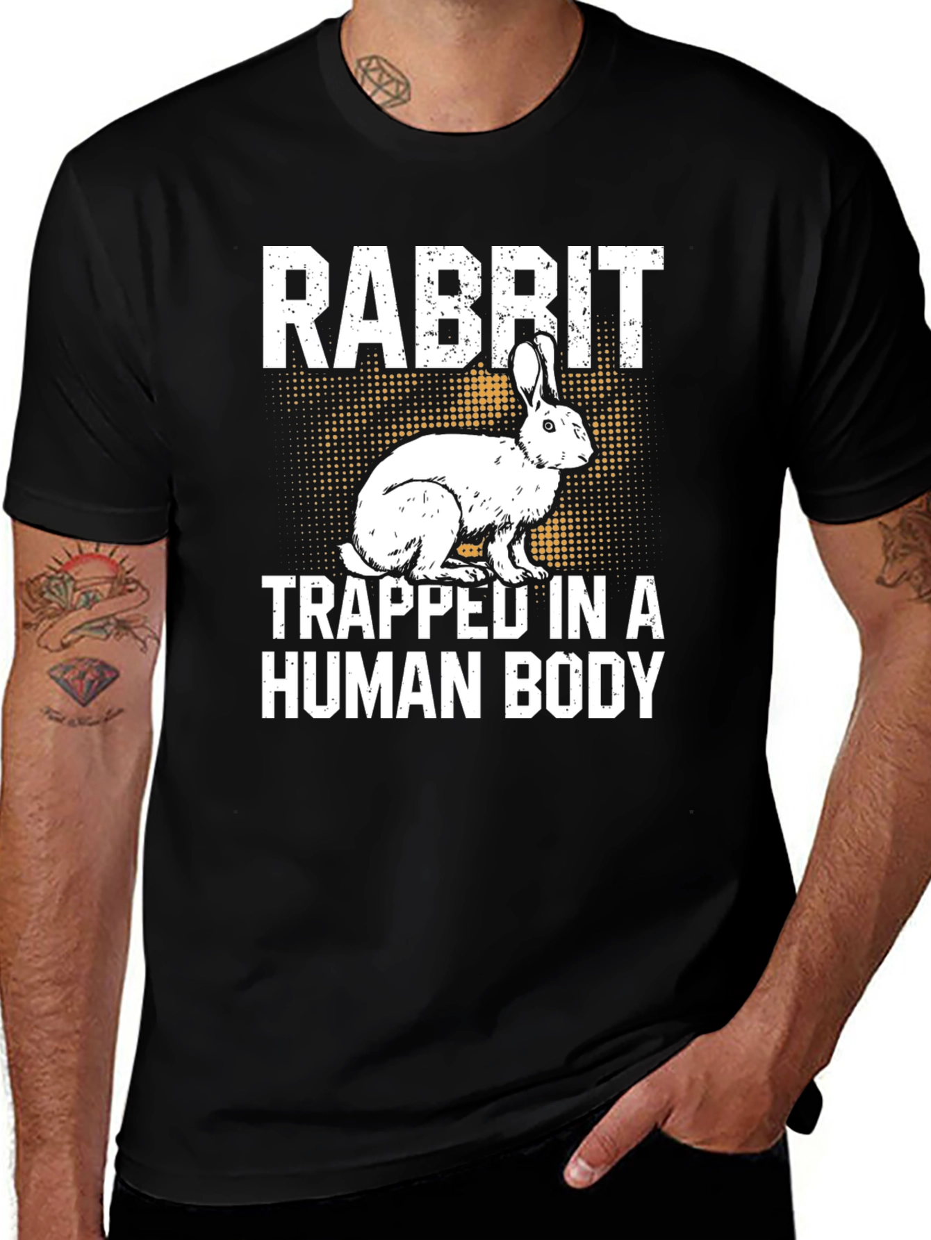 Variant 22 of Rabbit Trapped in Human Body Graphic Tee