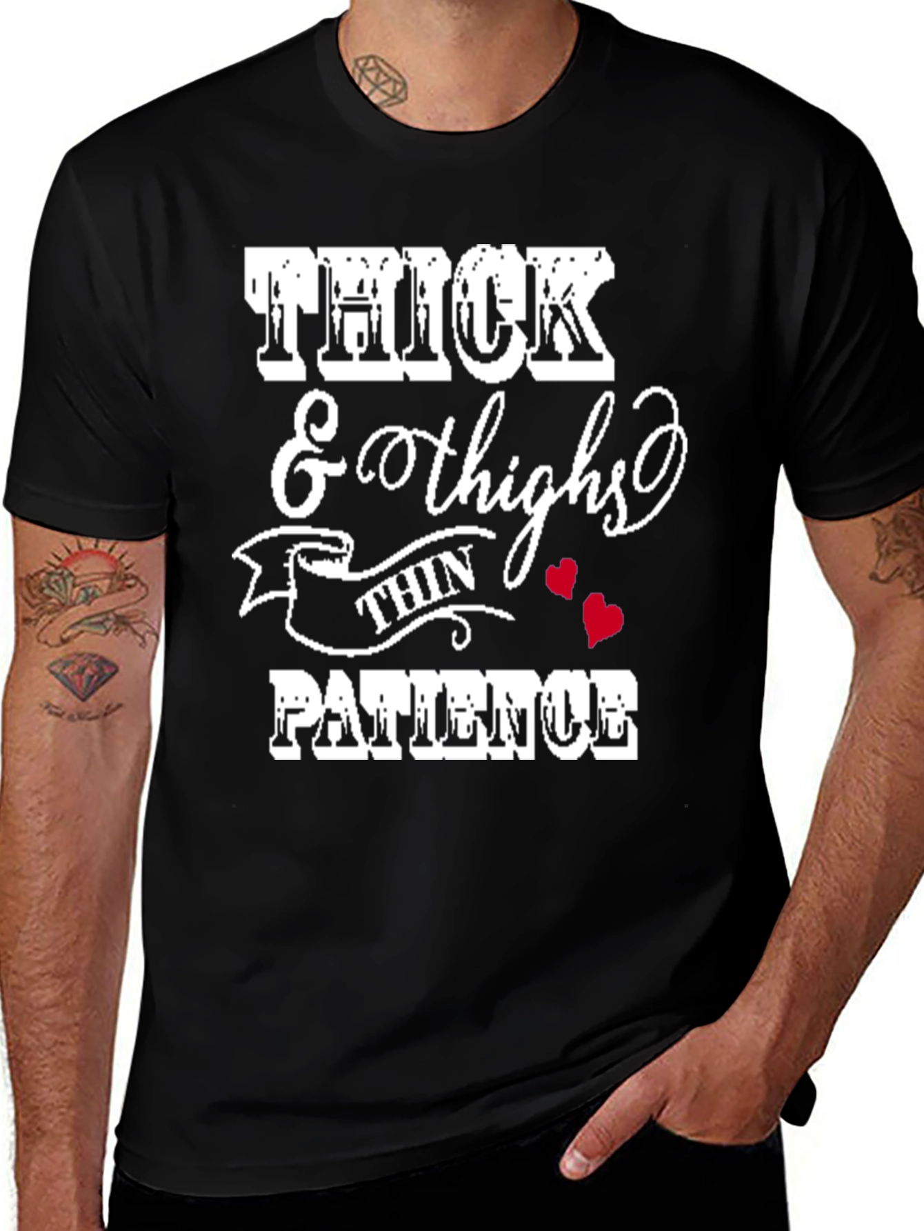 Variant 19 of Thick Thighs Thin Patience Graphic Tee