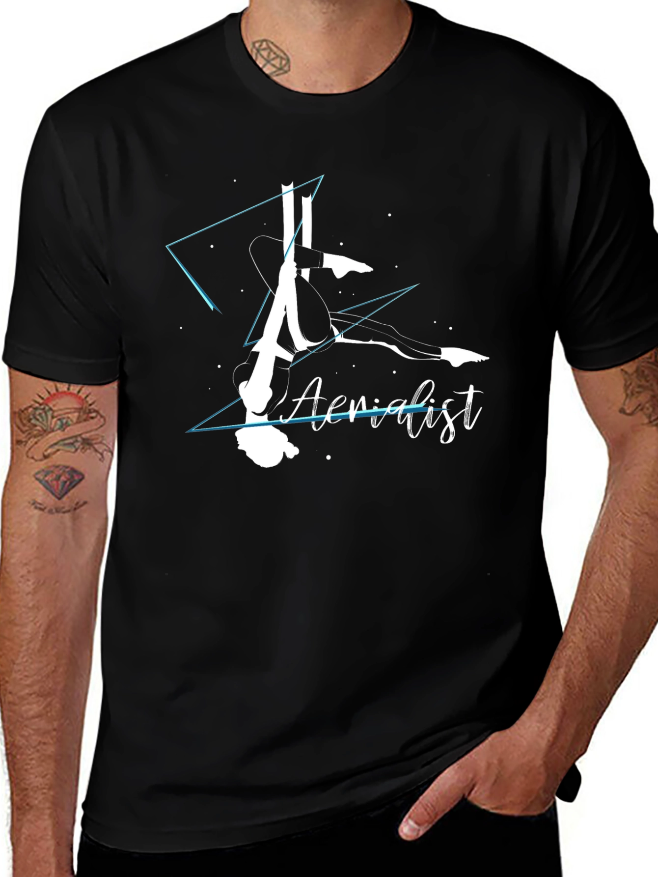 Variant 3 of Aerialist Silhouette Graphic T-Shirt - Black