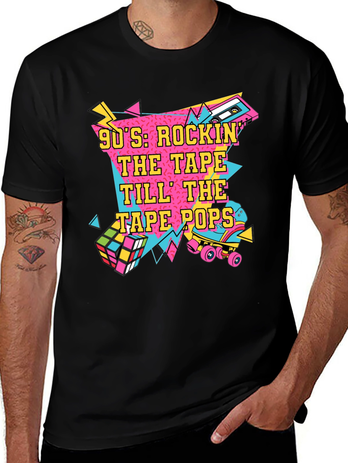 Variant 17 of 90's Rockin The Tape Graphic Tee