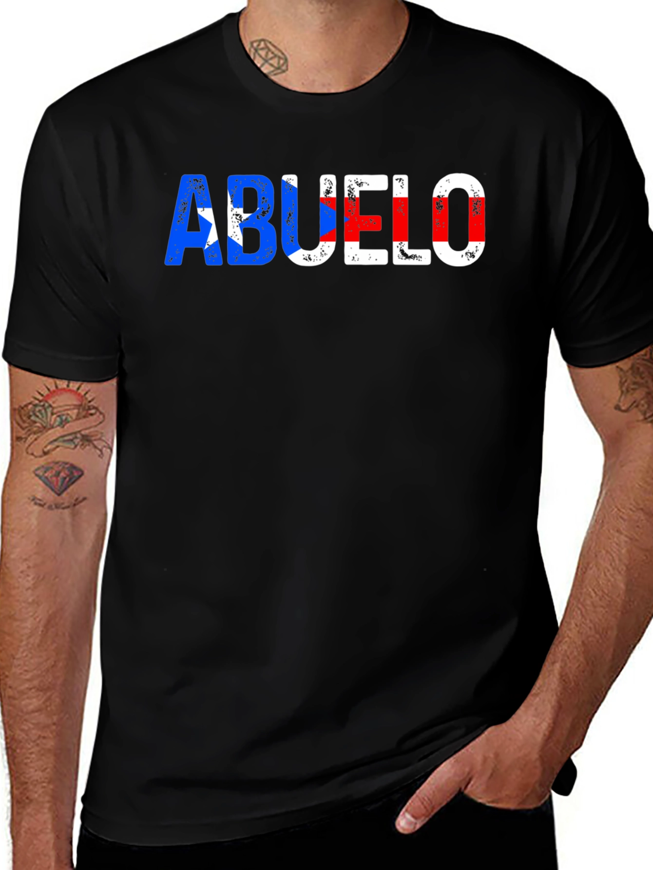Abuelo T-Shirt: Puerto Rican Flag Grandpa Tee
