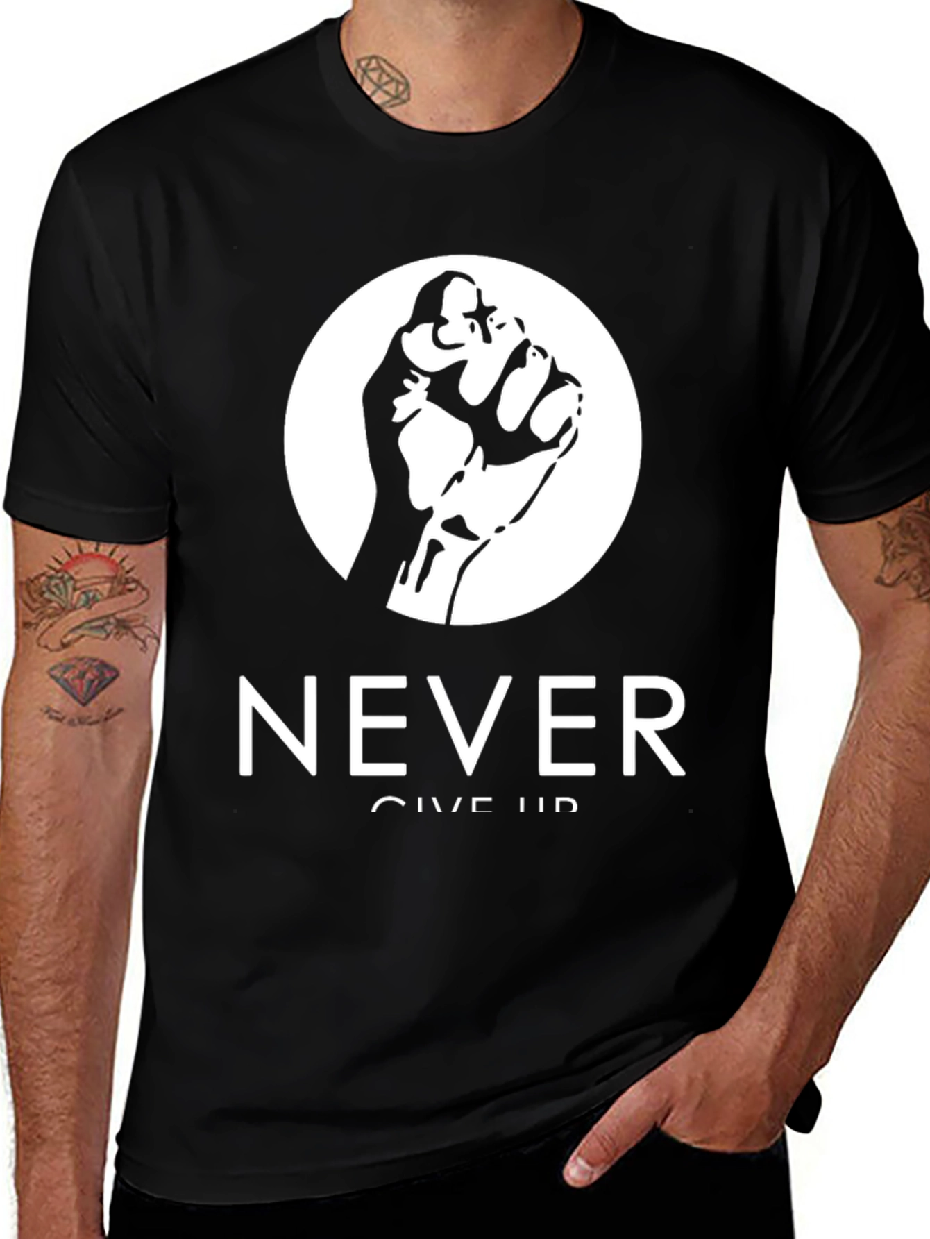 Never Give Up Graphic Tee