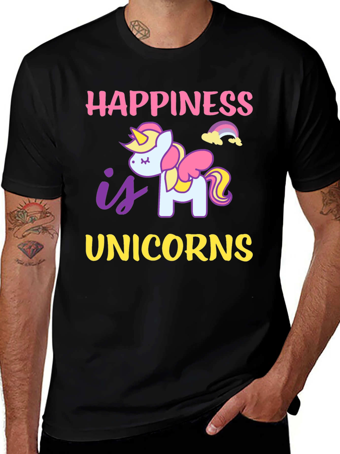 Variant 30 of Happiness Unicorns T-Shirt - Whimsical Graphic Tee