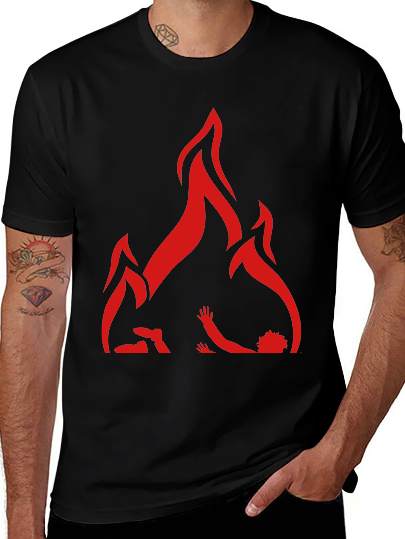 Variant 22 of Inferno Graphic Tee - Black