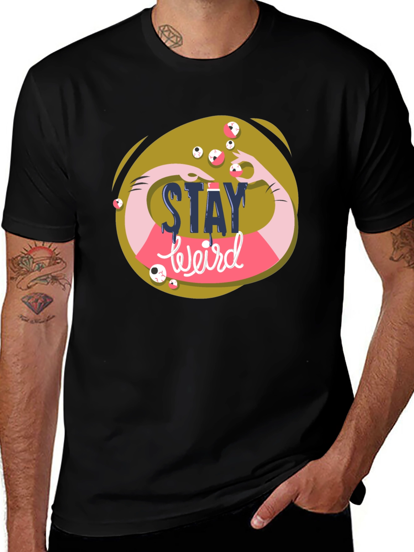 Variant 16 of Stay Weird Graphic Tee - Unique Design