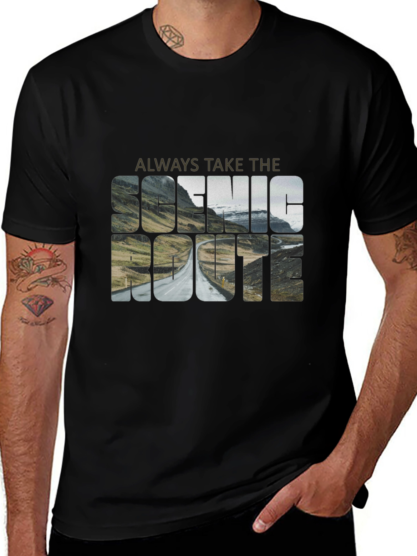 Variant 29 of Scenic Route Graphic Tee - Adventure Awaits