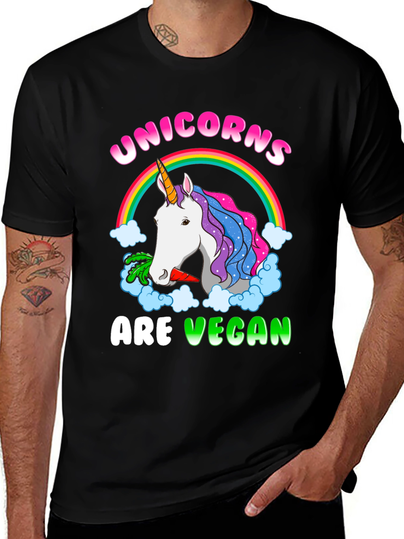 Variant 28 of Unicorns Are Vegan Graphic T-Shirt