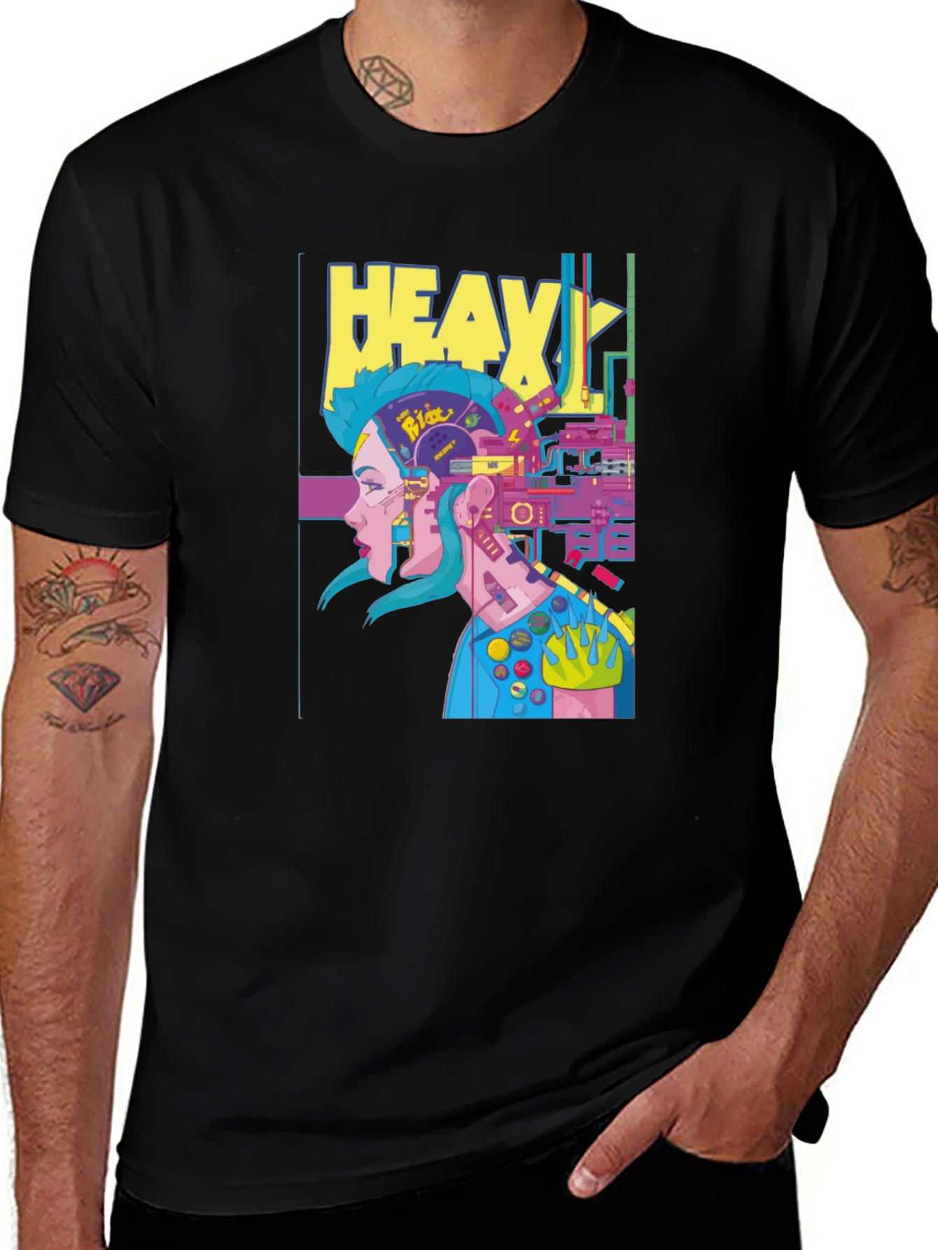 Variant 30 of Cyberpunk T-Shirt: Heavy Graphic Print