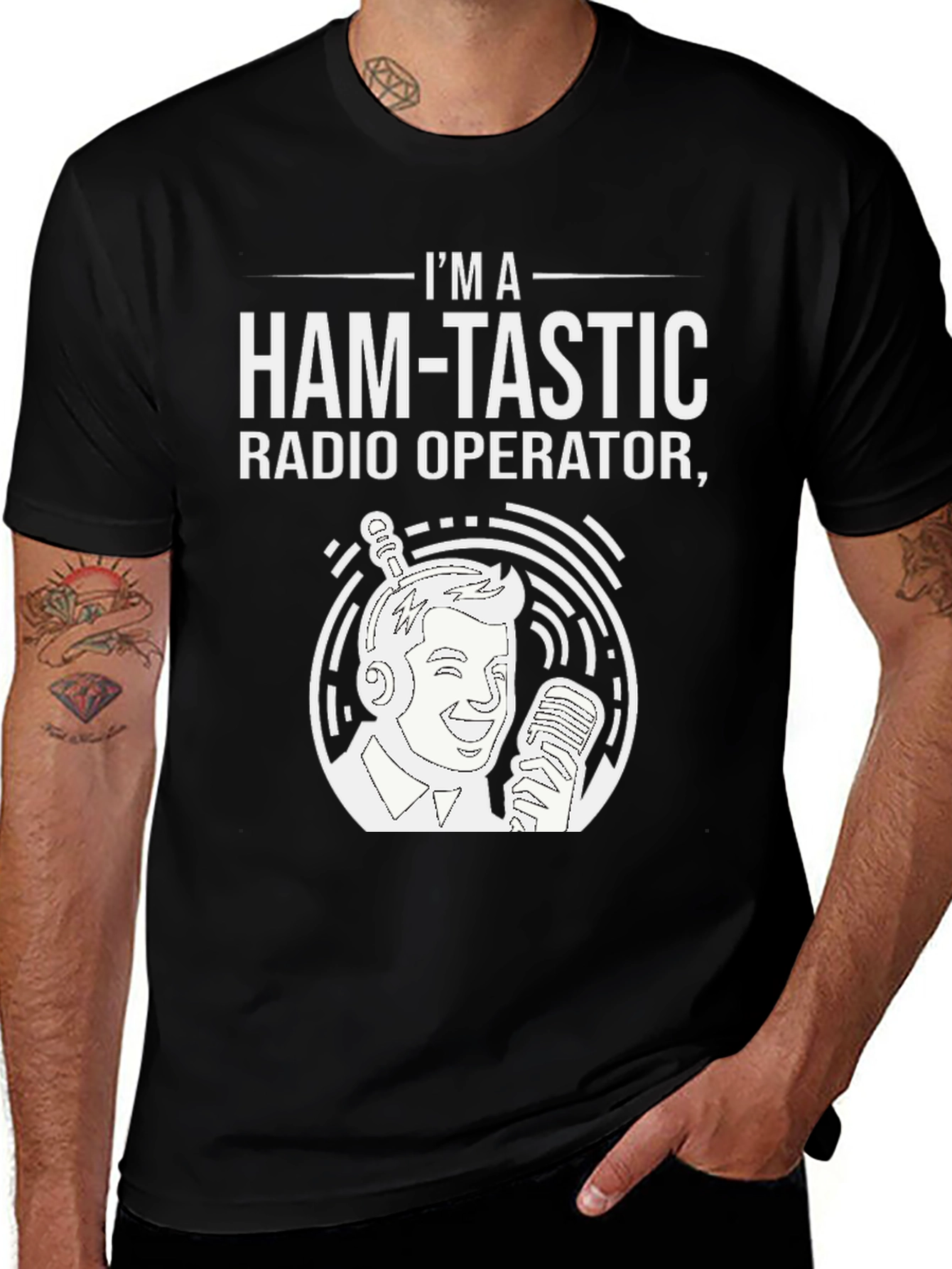 Variant 14 of Ham-Tastic Radio Operator T-Shirt