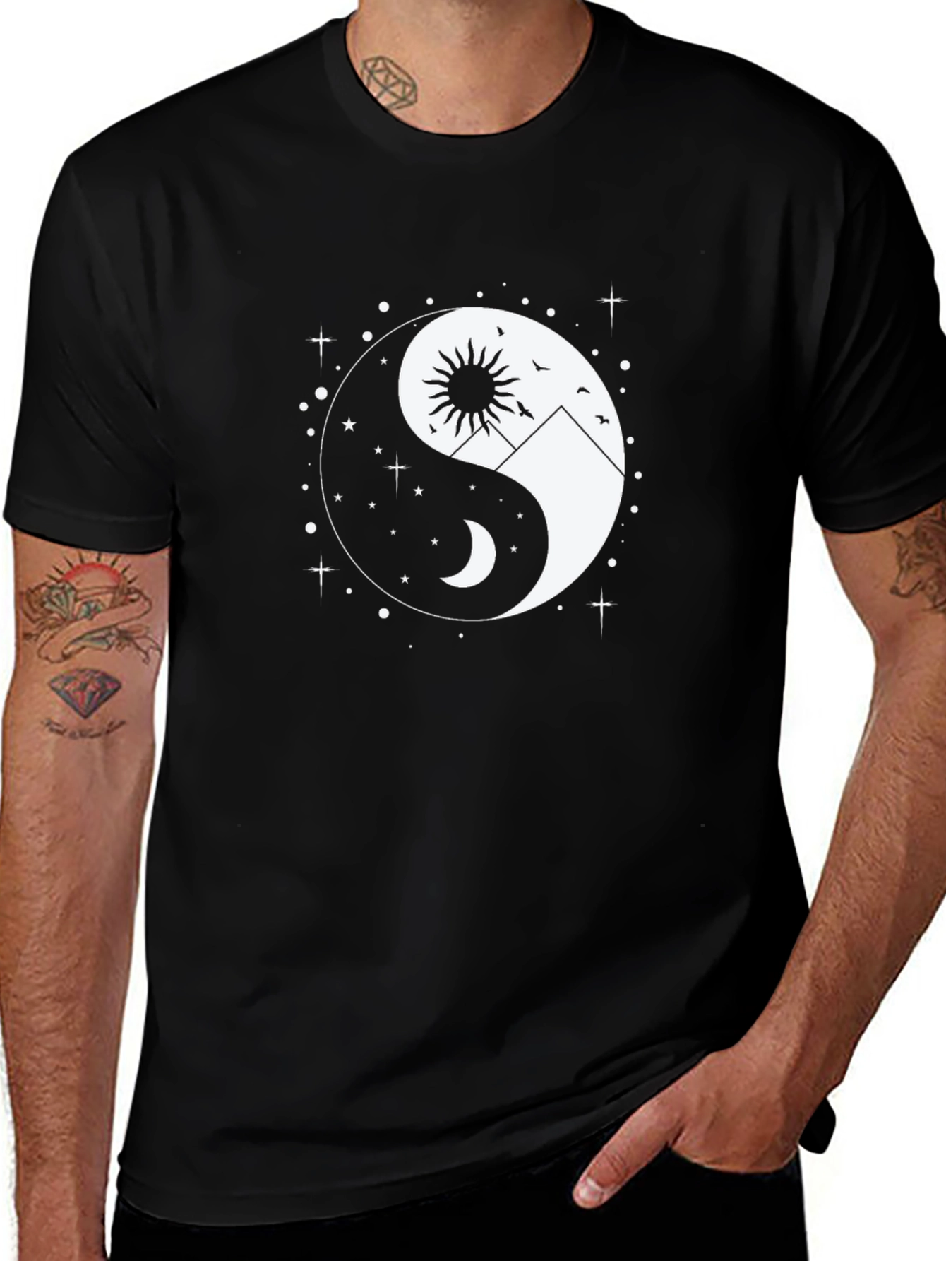 Variant 9 of Yin Yang Sun Moon Graphic T-Shirt