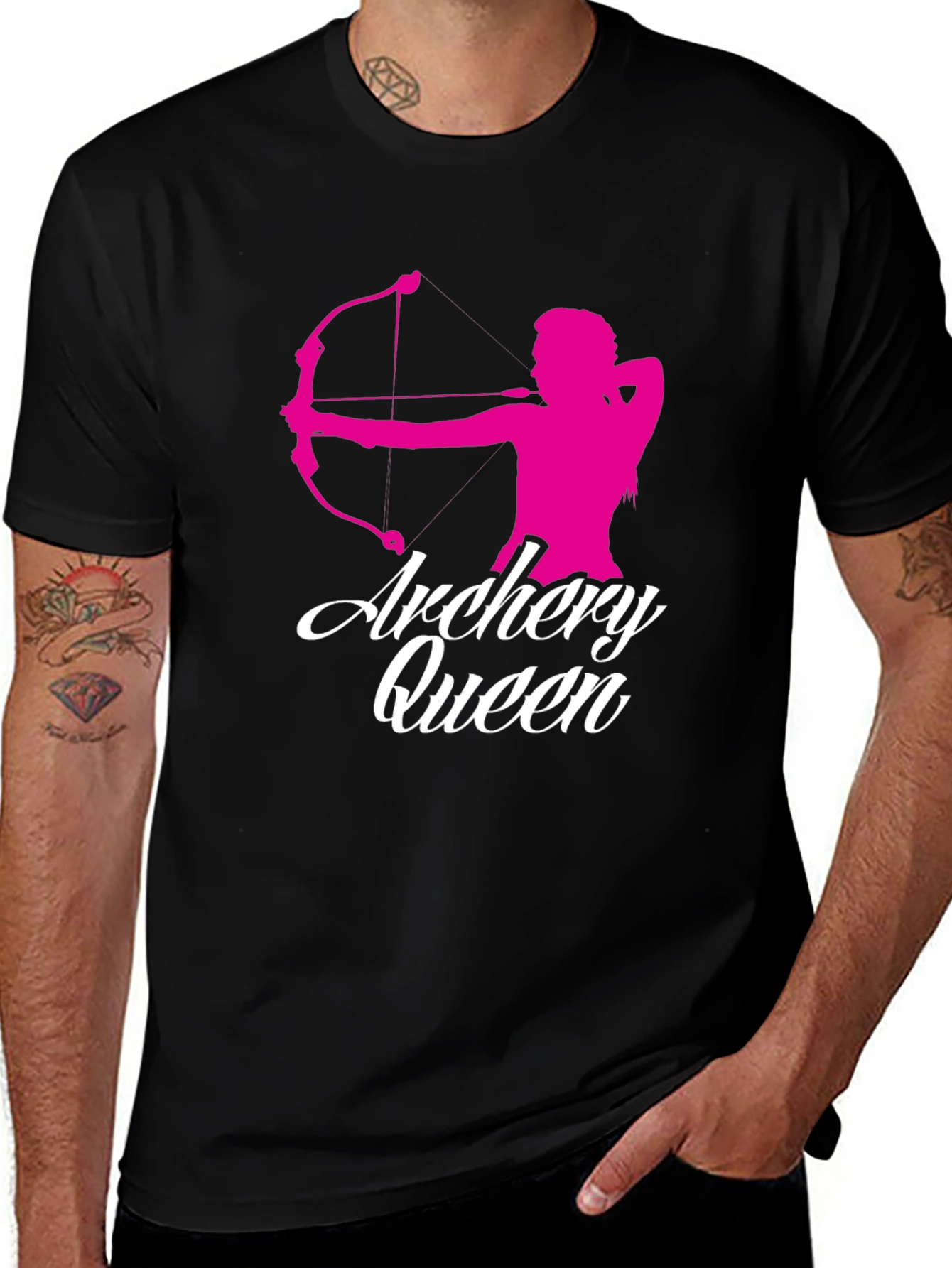 Variant 11 of Archery Queen Graphic Tee - Black