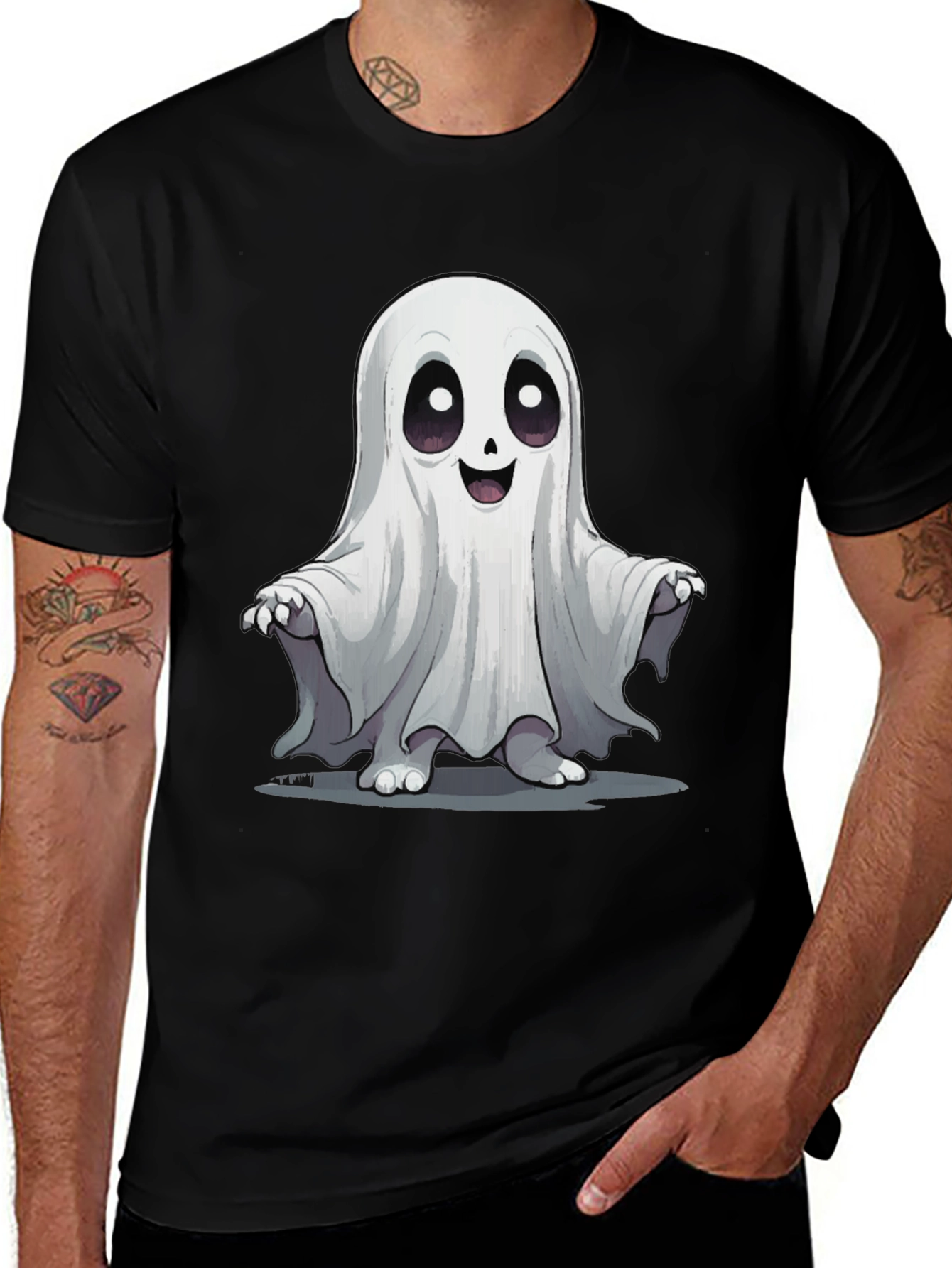Variant 7 of Ghost Graphic Tee - Spooky Season Apparel