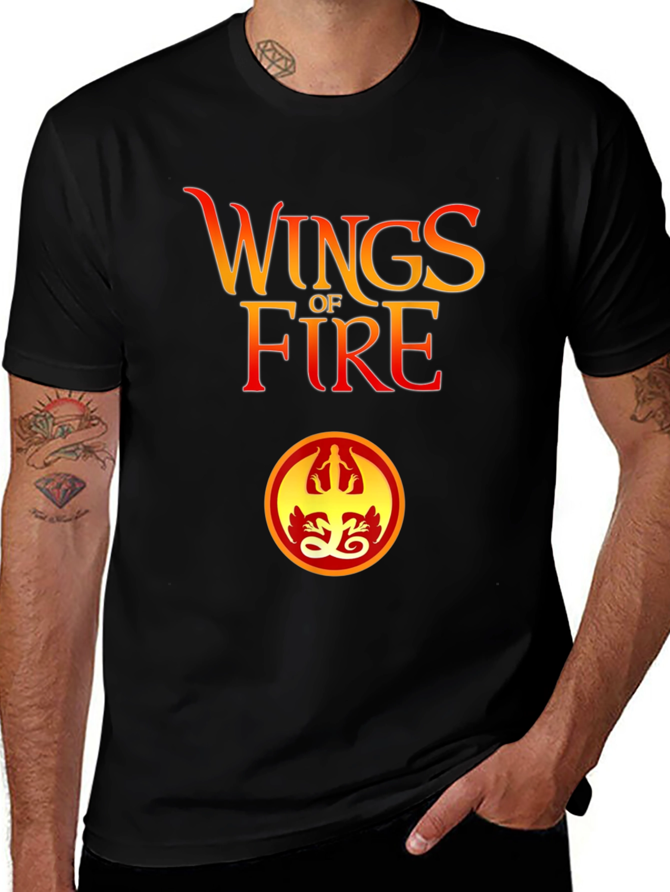 Wings of Fire Graphic Tee - Black