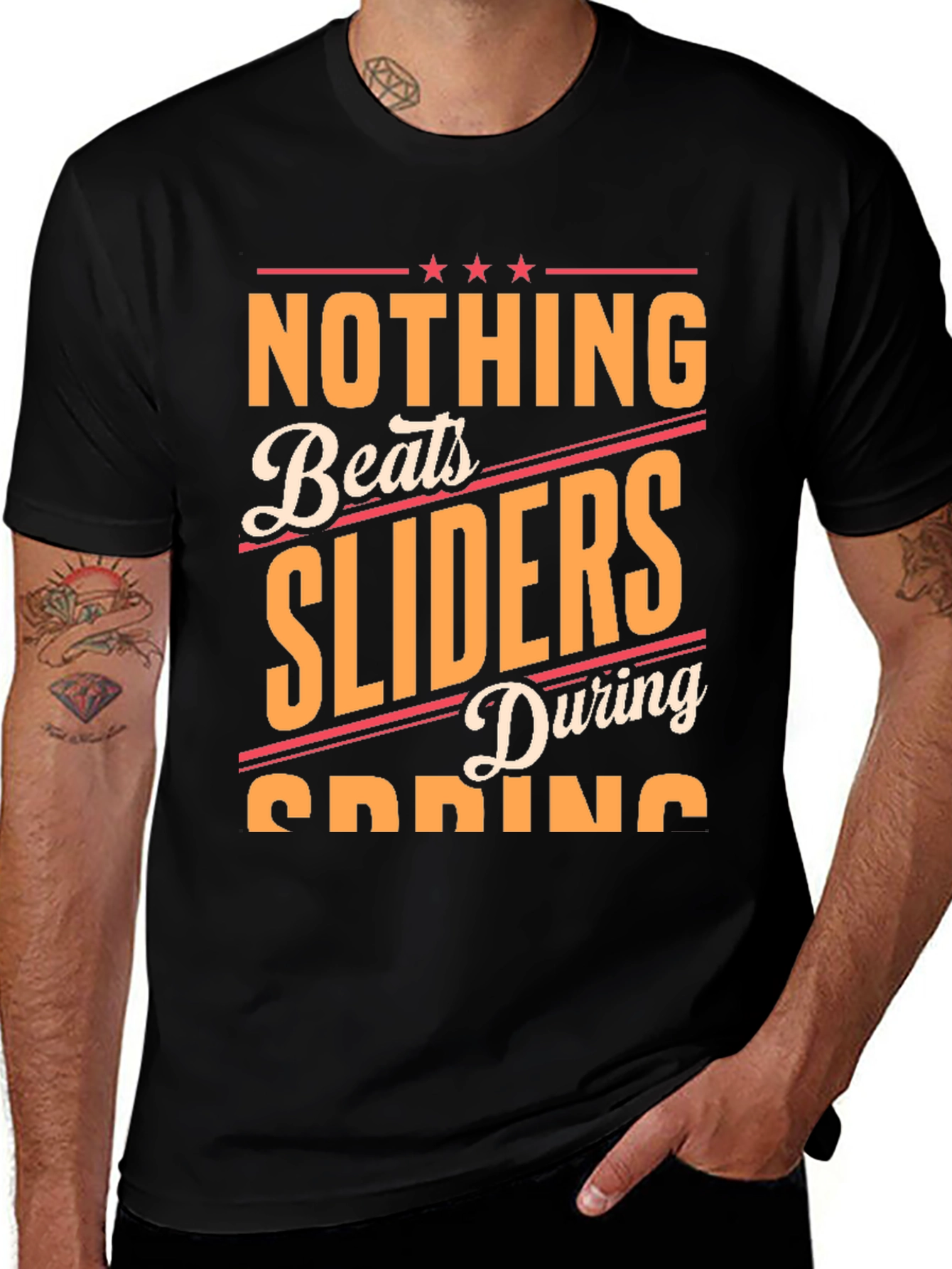 Variant 6 of Nothing Beats Sliders Spring Black T-Shirt