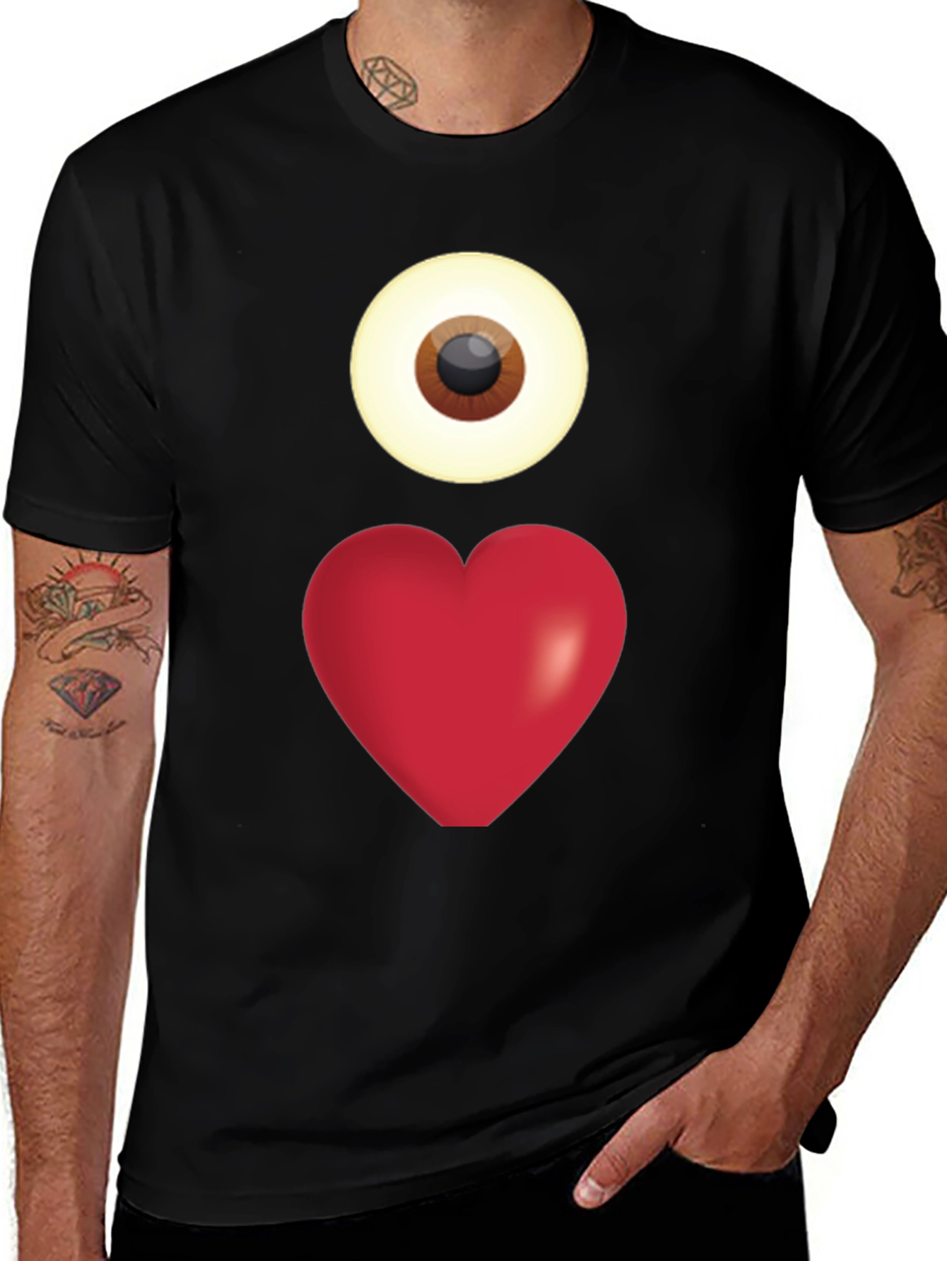 Variant 22 of Eye Heart You Graphic T-Shirt - Quirky Statement Tee