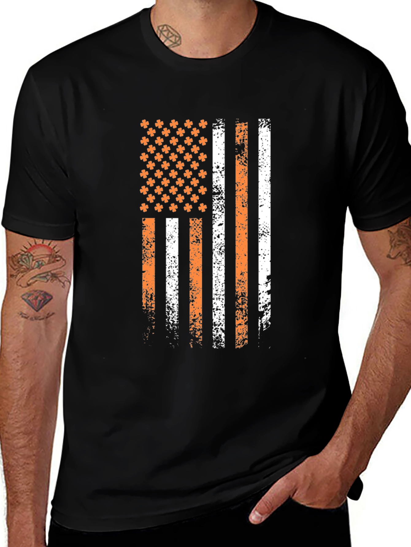 American Irish Flag Graphic T-Shirt