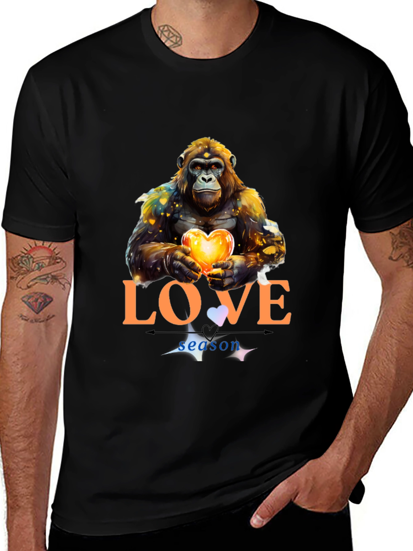 Variant 19 of Love Season Gorilla Graphic Tee