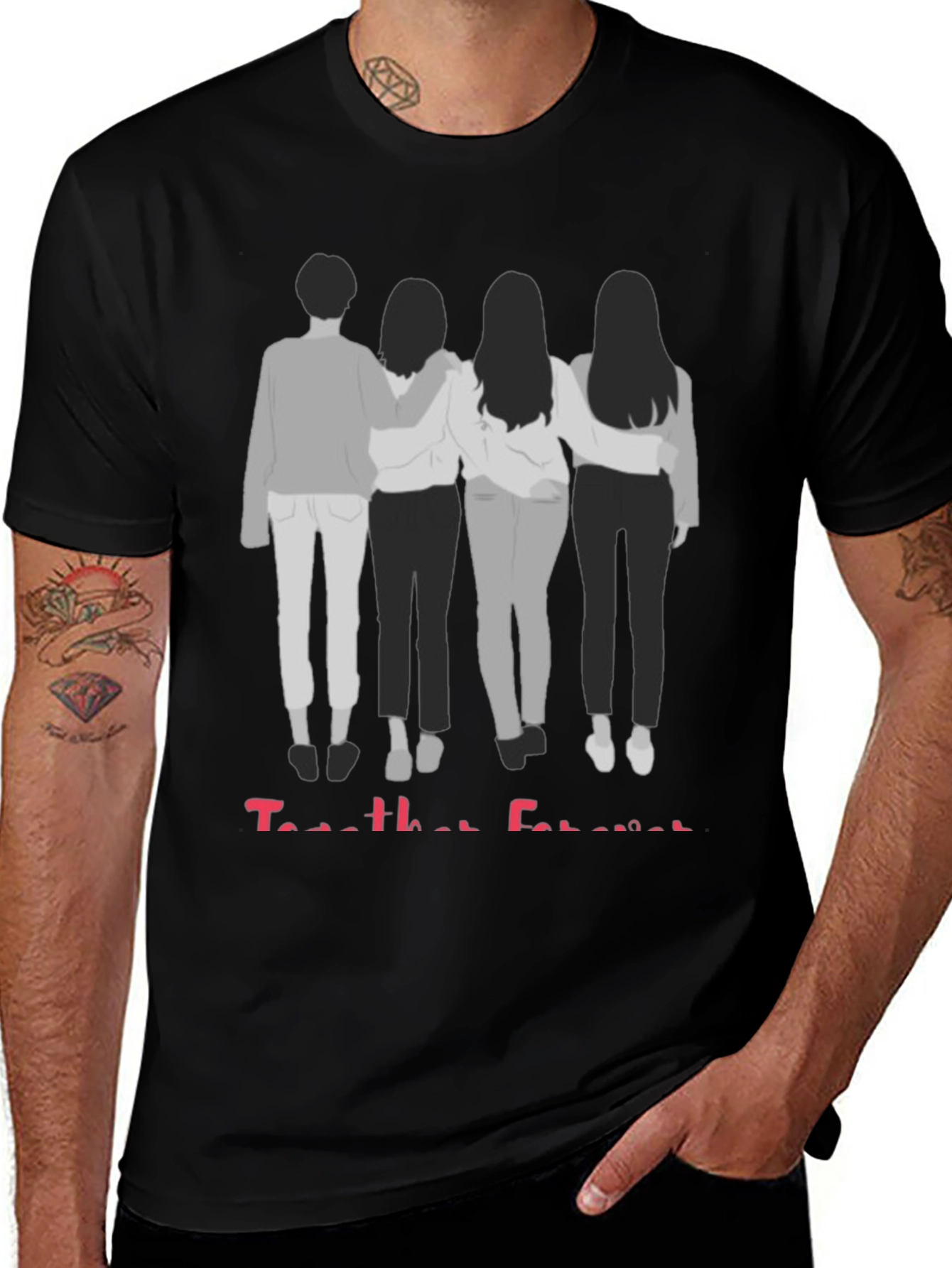 Variant 5 of Together Forever Best Friends Graphic Tee