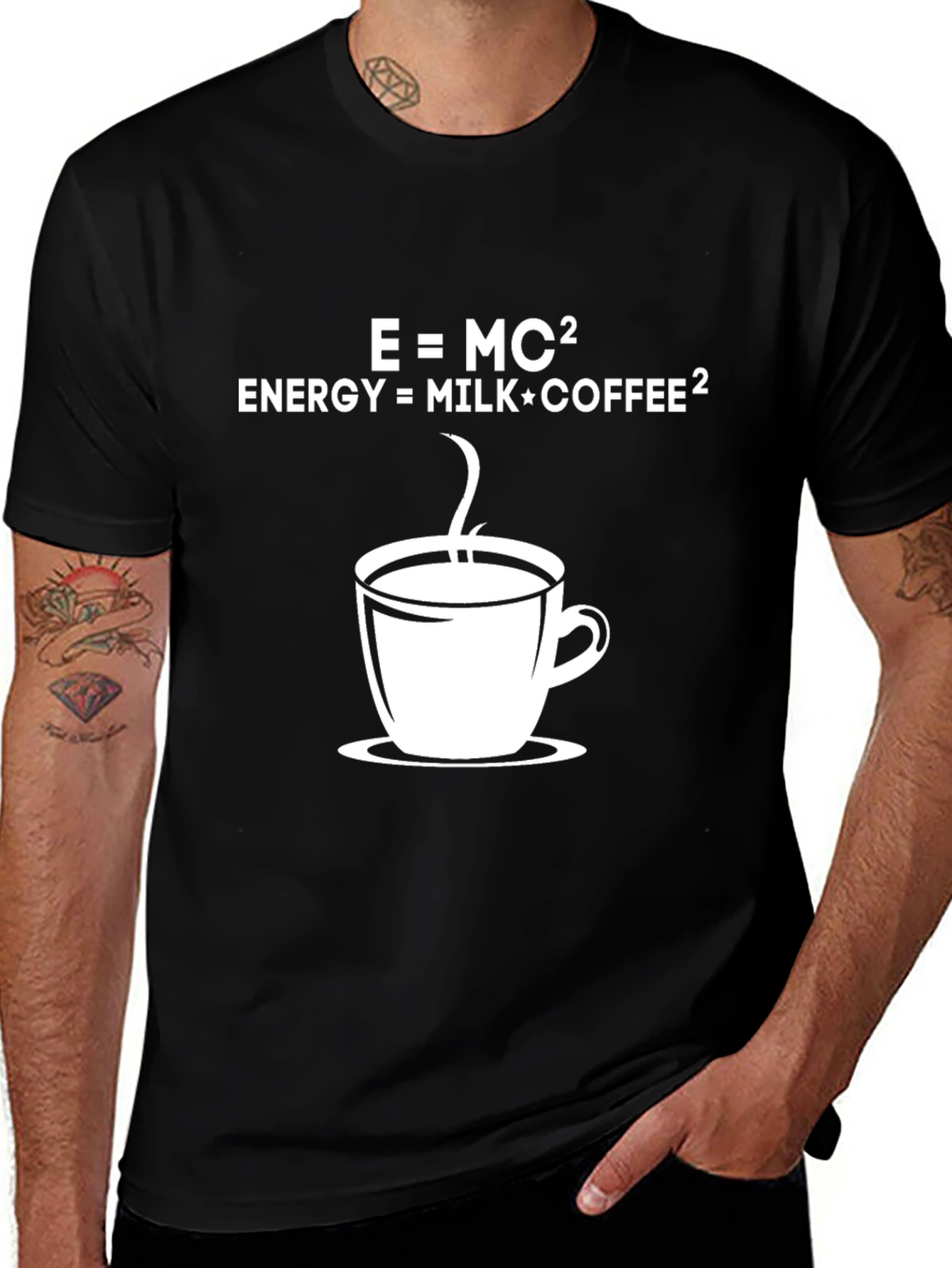 Variant 30 of Coffee Equation T-Shirt - Energy = Milk*Coffee²