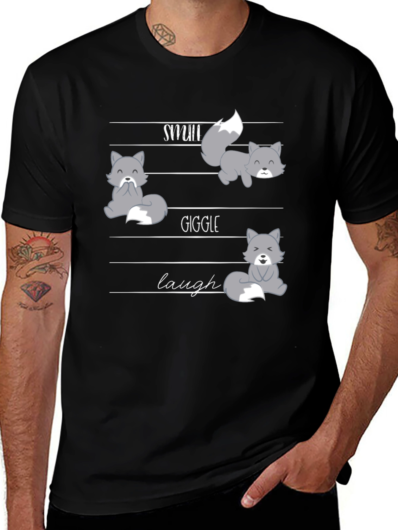 Variant 30 of Smile Giggle Laugh Fox Graphic T-Shirt