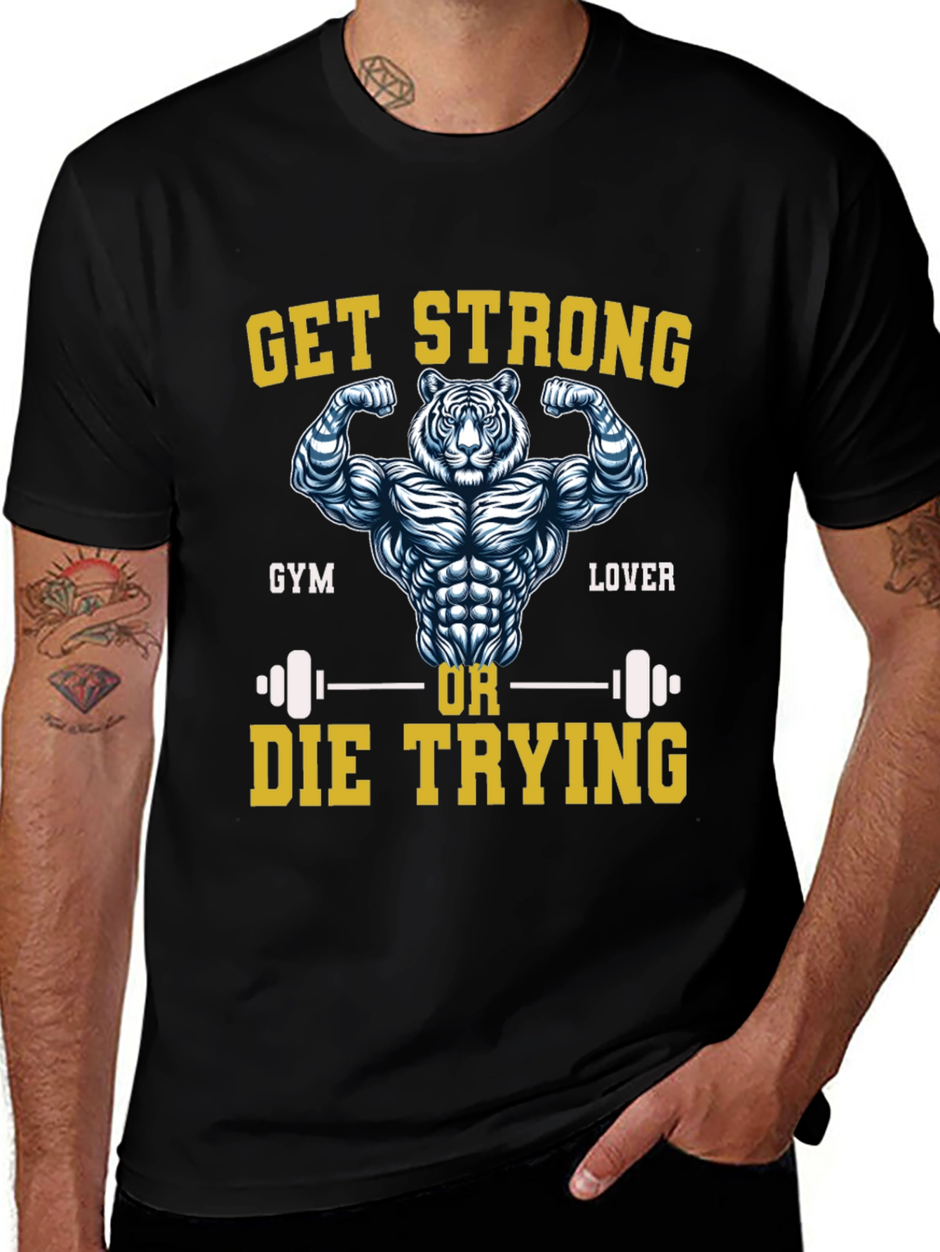 Variant 29 of Get Strong Tiger Gym Lover T-Shirt