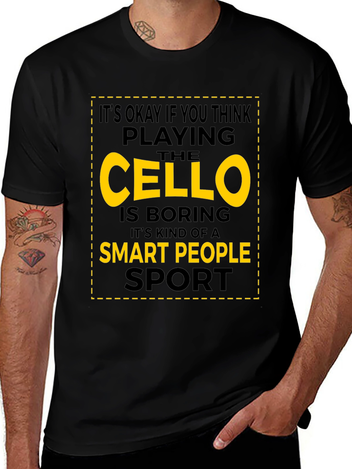Variant 8 of Cello Player Smart People Sport T-Shirt